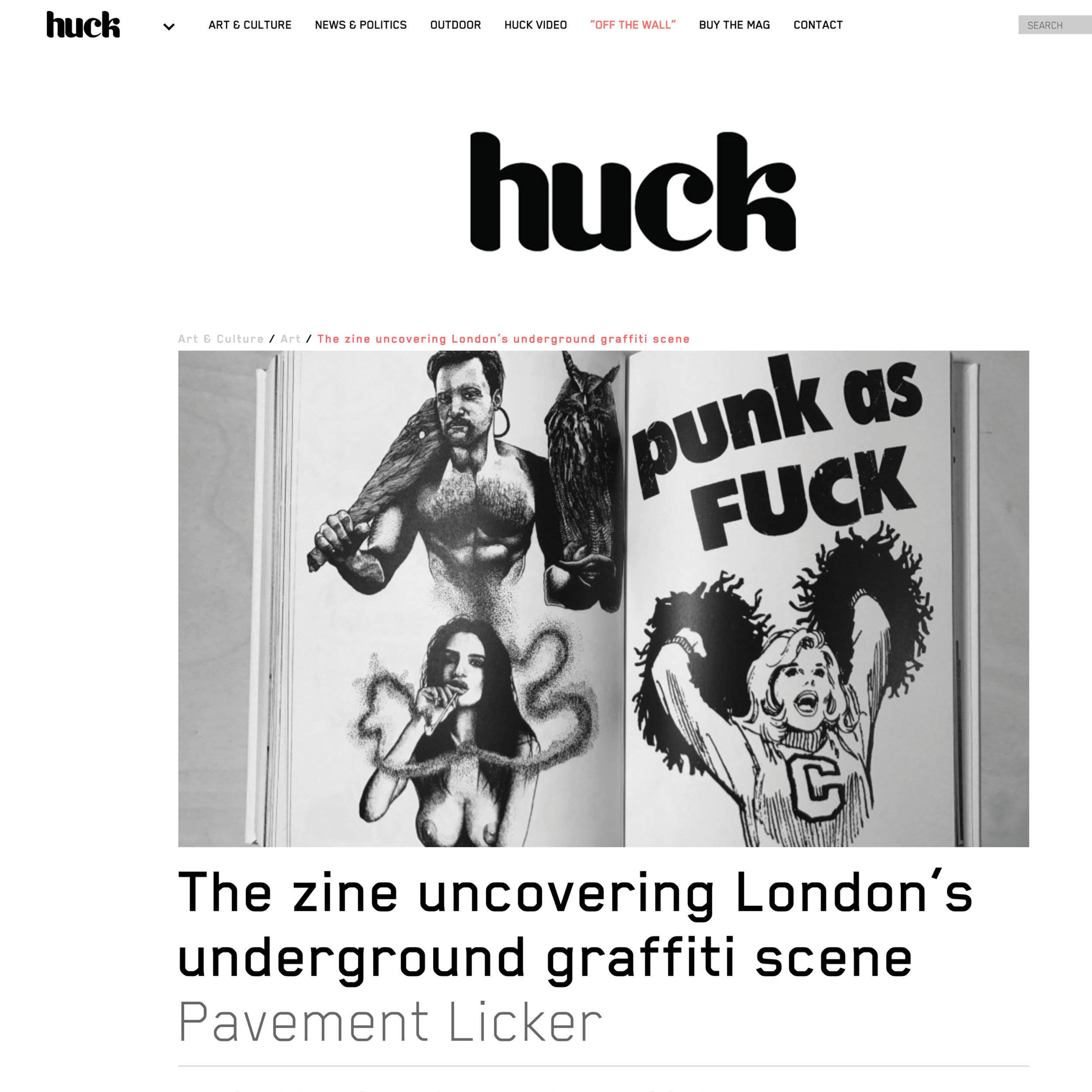 Pavement Licker Zine featured by Huck