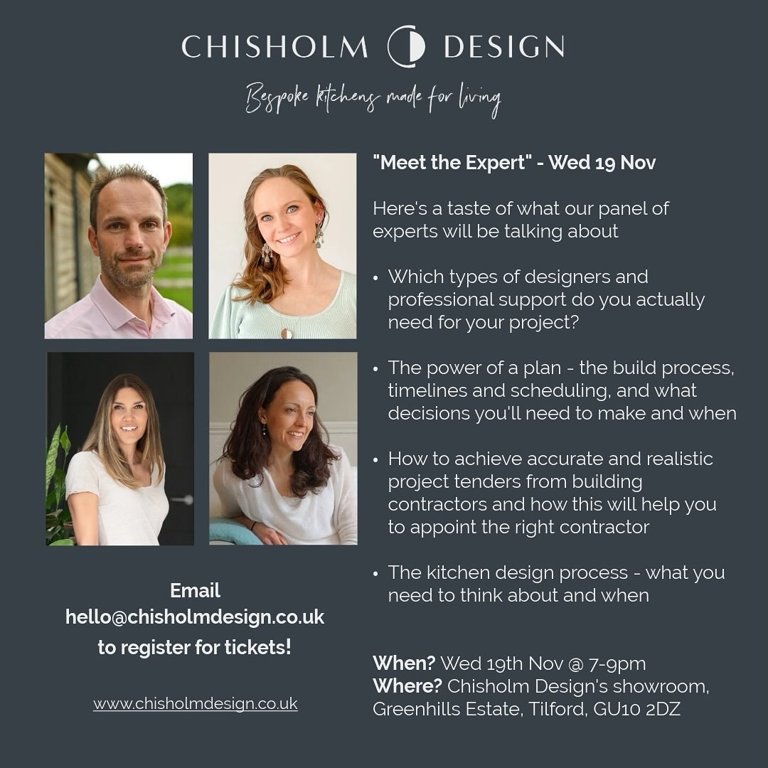 Considering building works, a renovation or self build? Come and join us for an evening with select industry experts to tap into a wealth of information &hellip; we&rsquo;ll look forward to seeing you there!