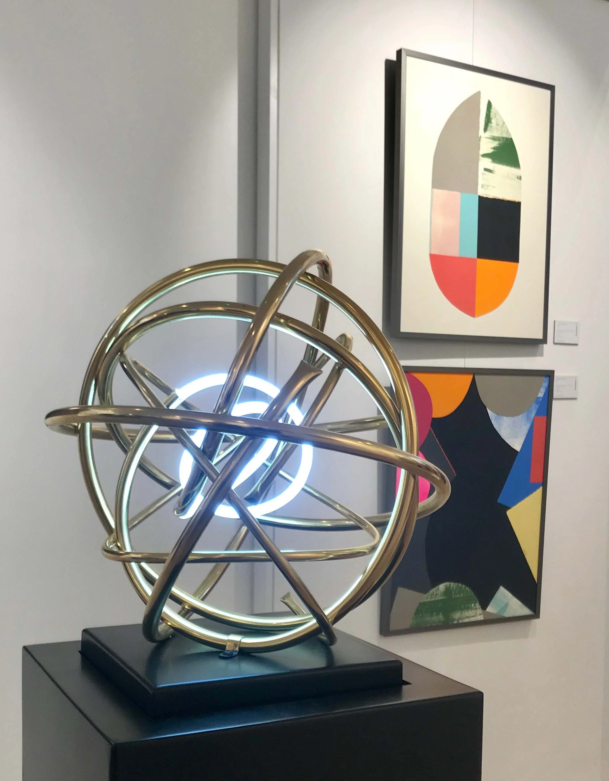 Gold Neon Orb at After Nyne Gallery, London