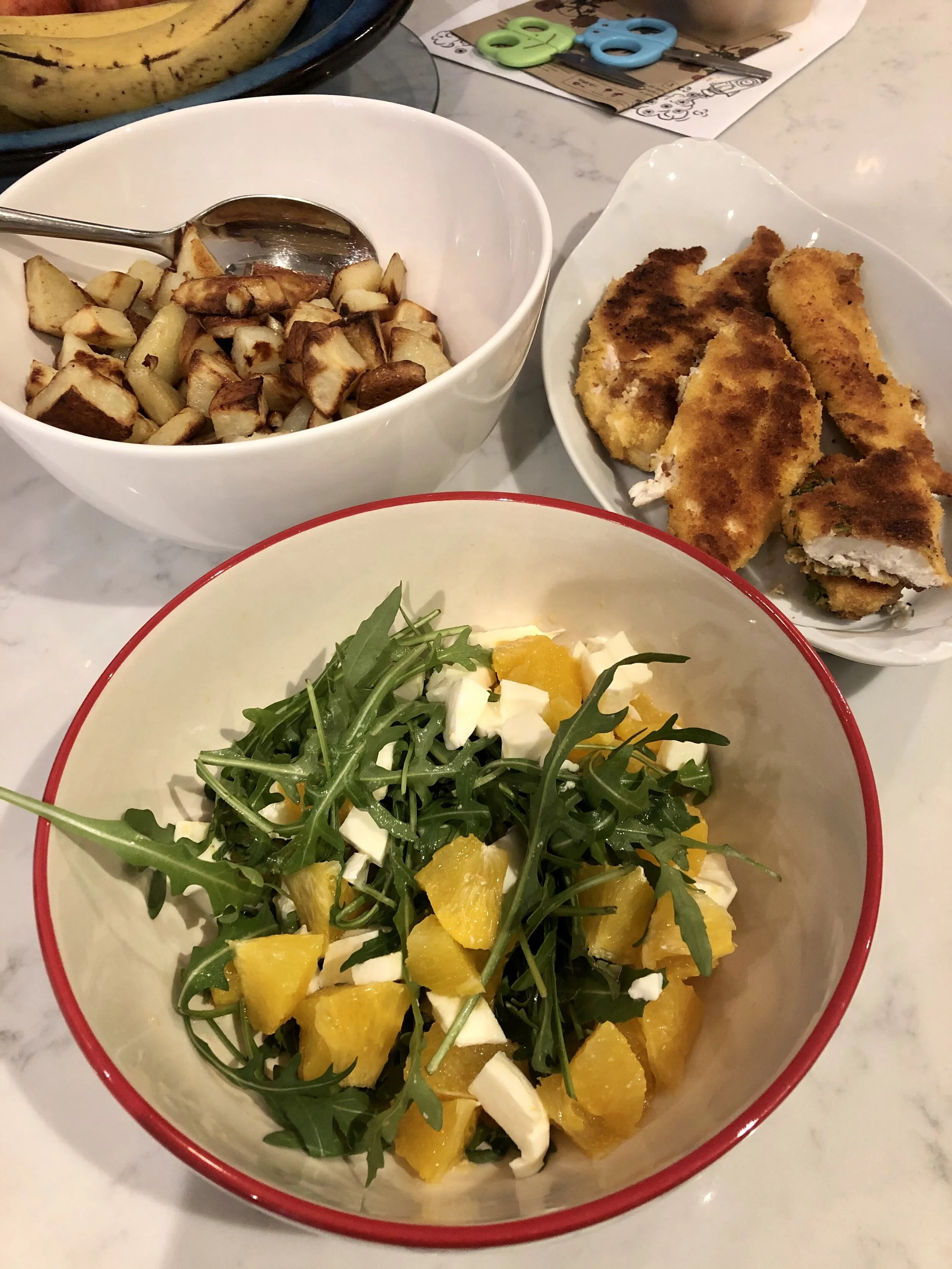 Chicken Schnitzel With Orange Salad