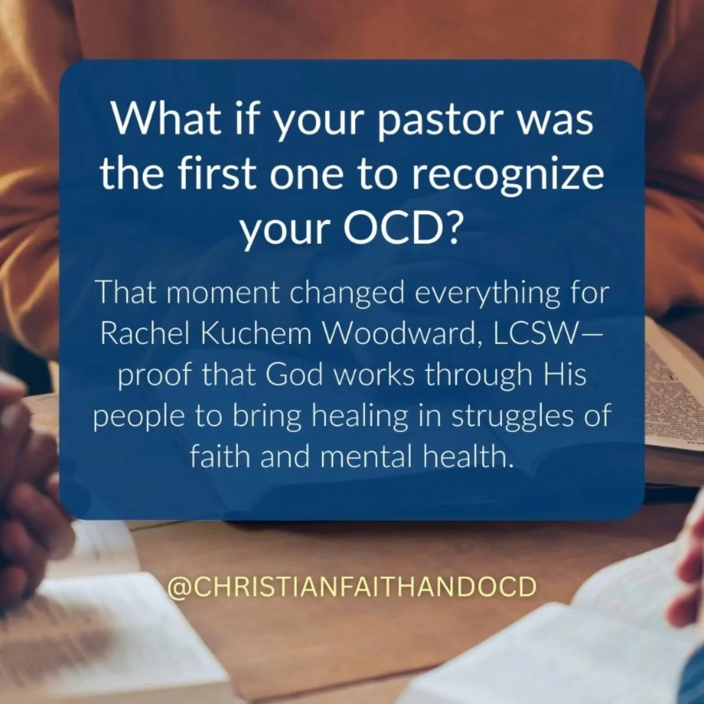 Check out @christianfaithandocd post: &quot;Too often, mental health struggles go unseen in the church. But what if the very first person to recognize your OCD was your pastor?&quot;

&quot;Last week, [I] got to sit down with Carrie Bock and share [m