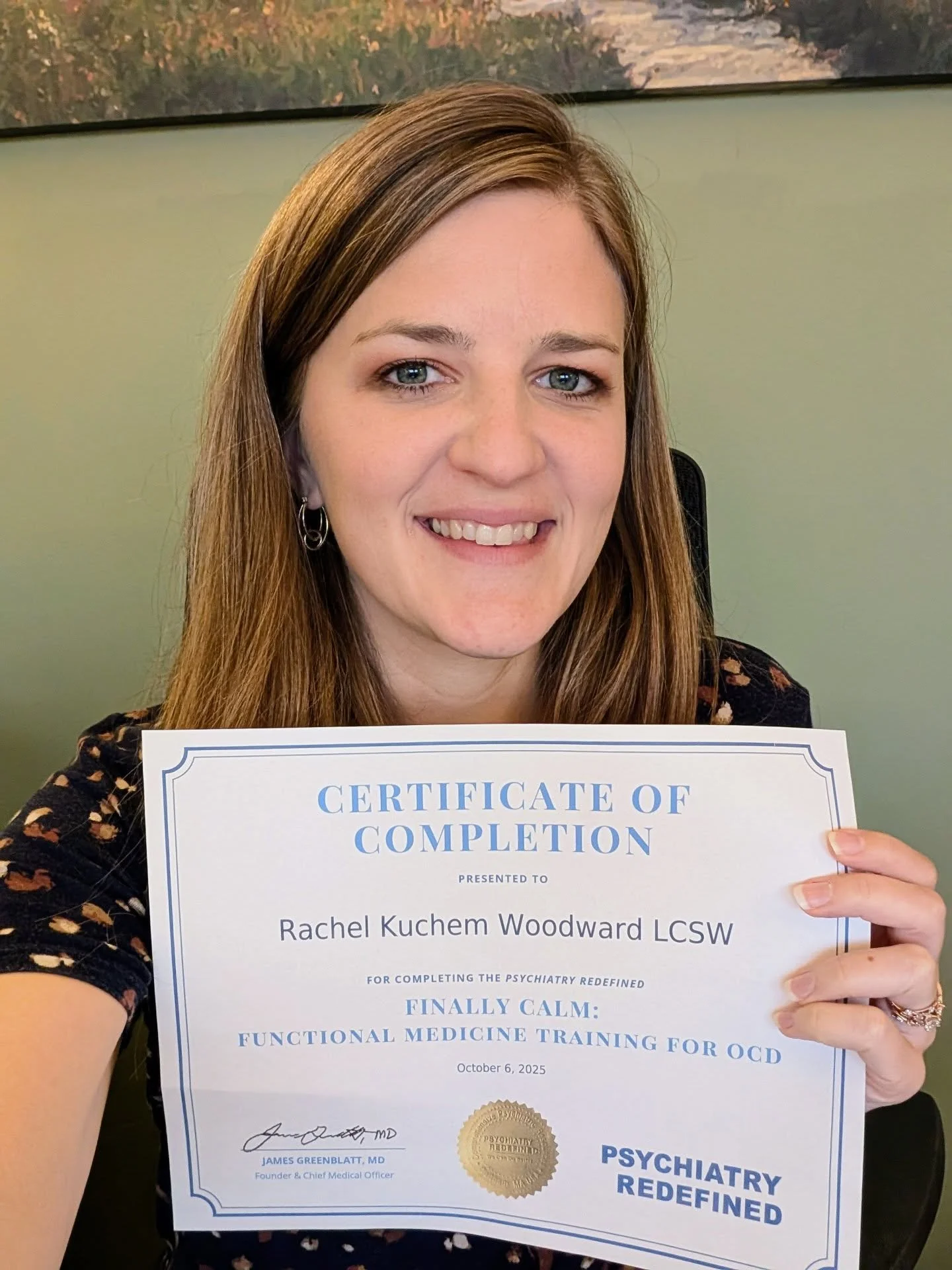 Completed this amazing course combining my two clinical loves and a long personal journey that continues to unfold even now on a 15 + year journey with chronic health conditions + OCD (proving that some of the hardest suffering can be the most hidden