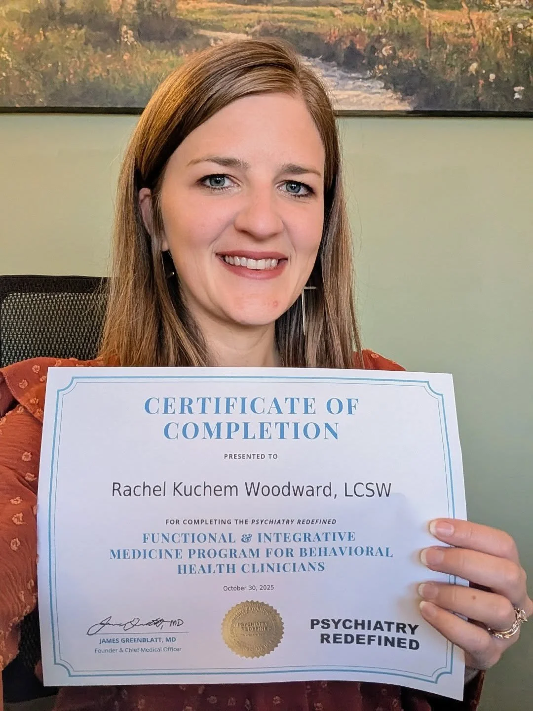 Completed this other amazing course that both speaks to my clinical love of holistic treatment of mental health and a long personal journey that continues to unfold even now (proving that some of the hardest suffering can be the most hidden and also 