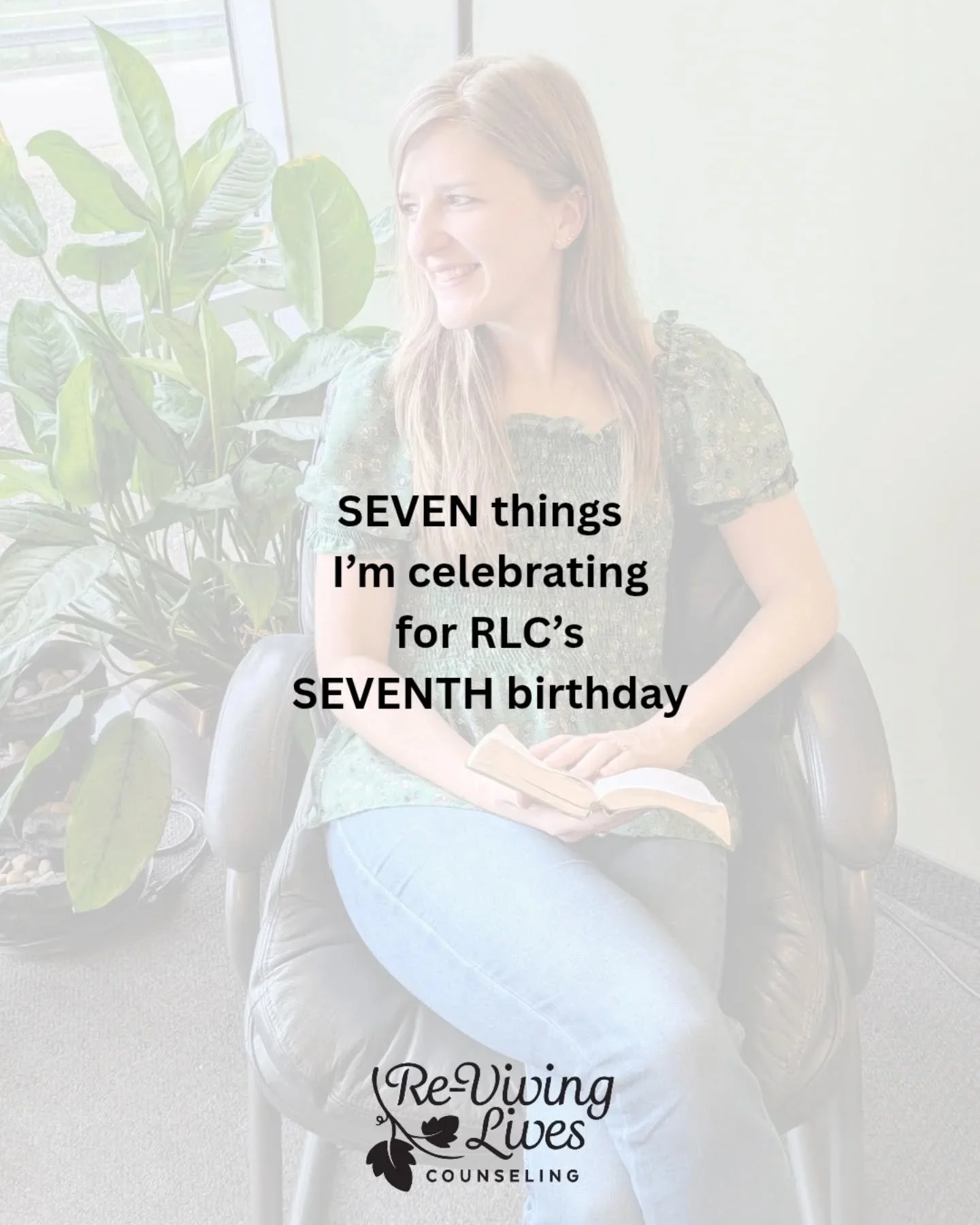 SEVEN things I'm celebrating for RLC's SEVENTH birthday! Swipe to see behind the scene glimpses of God's goodness through the years. 🎉🙌