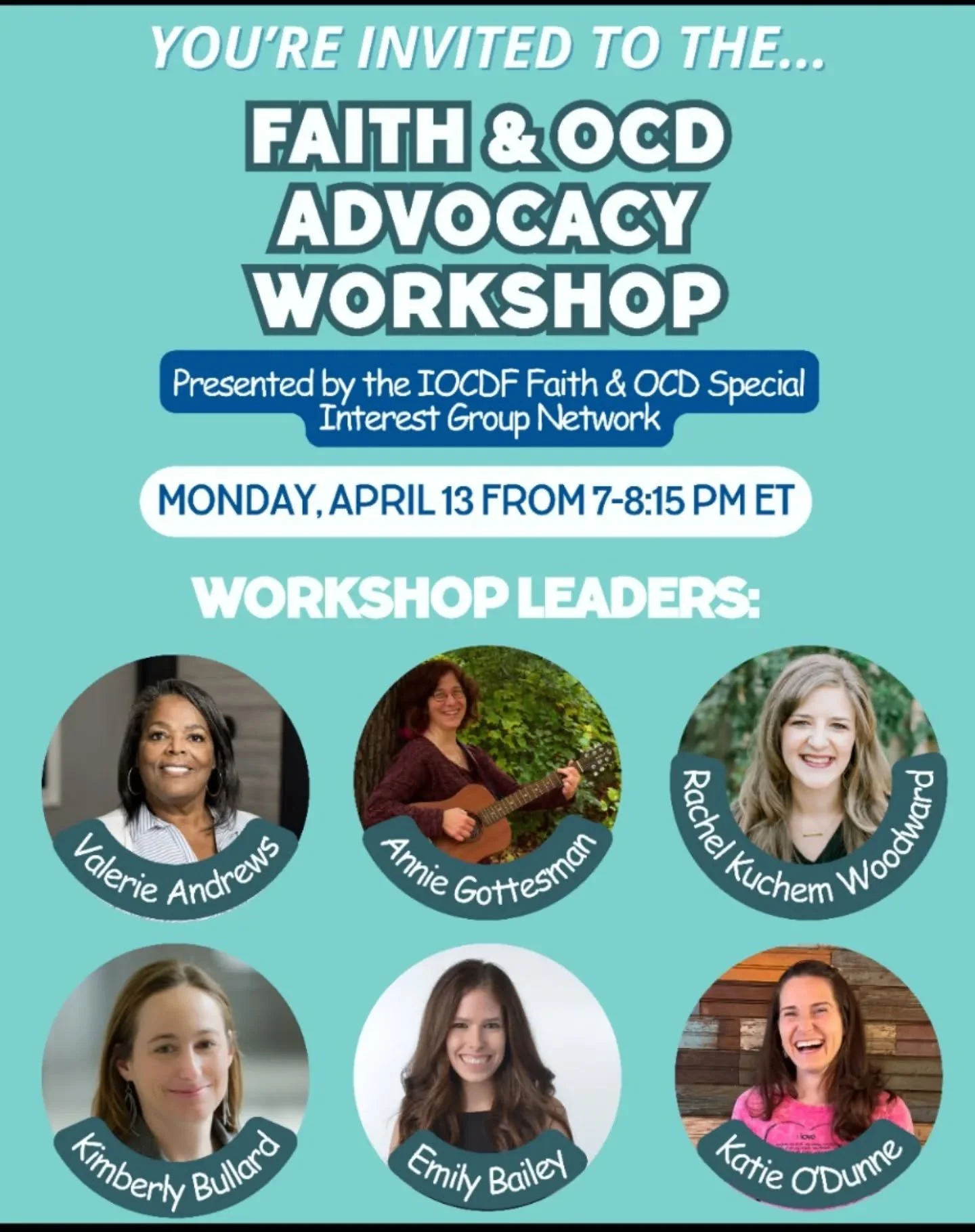 Come join us for a fantastic workshop about advocating in your community in the Faith &amp; OCD intersection that many of us live in! 🙌🩵 Sign up here: https://iocdf.org/special-interest-groups/faith-and-ocd/