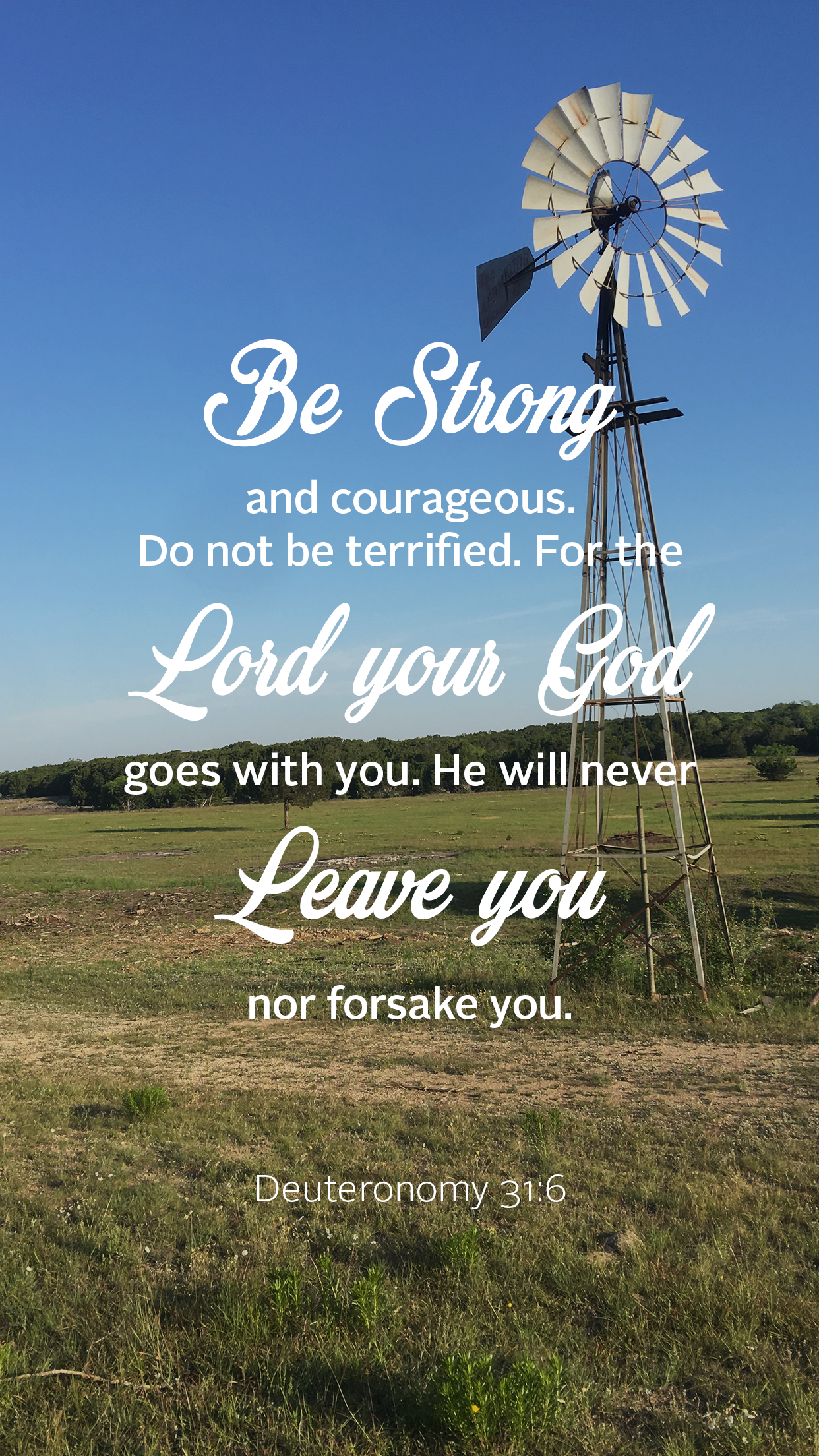 Words For Wednesday - Deuteronomy 31 : 6