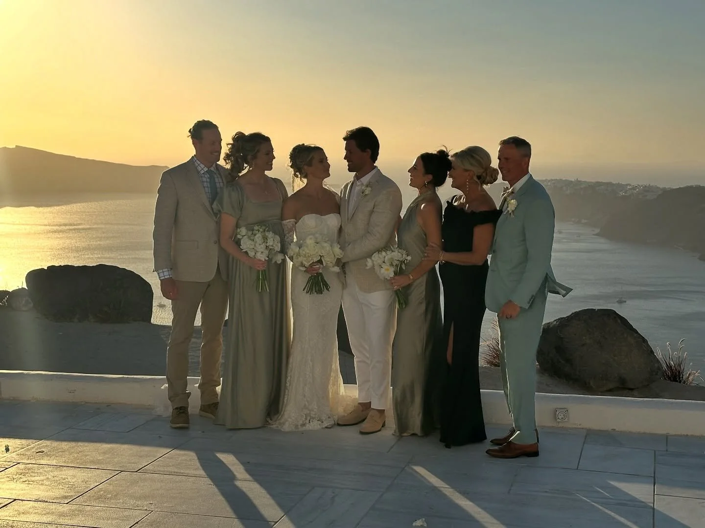 Our daughter was married this weekend and I have no words for the Lord&rsquo;s blessings on their special day! ❤️It was an Ephesians 3:20 day from start to finish.✝️ #rocabellasantorini #weddings #santorini #weddingsantorini  #daughters #brideandgroo