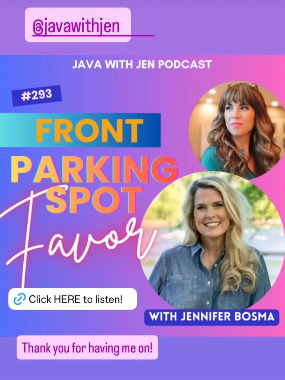 Thanks for having me on your show! Don&rsquo;t miss this episode! Link in Stories!