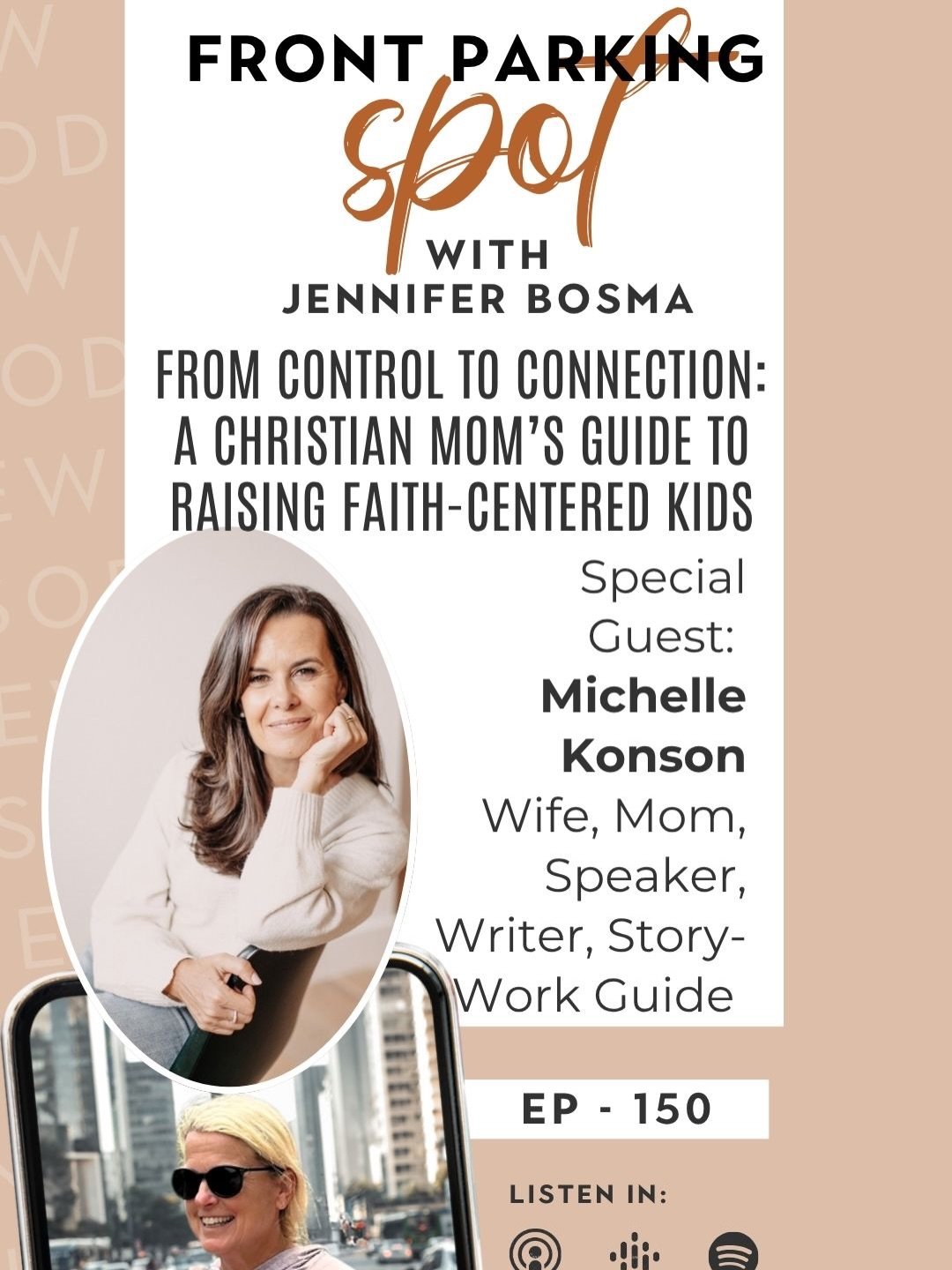 This Front Parking Spot podcast has so many great takeaways for mamas with young and old kids, you will be glad you listened in! This is SO good! Thank you @michellekonson for your wisdom!  Link in bio or anywhere you listen to podcasts! #christianpo