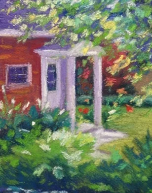 Located in the former hayloft of our red brick barn, my studio is just a short walk across our back garden.