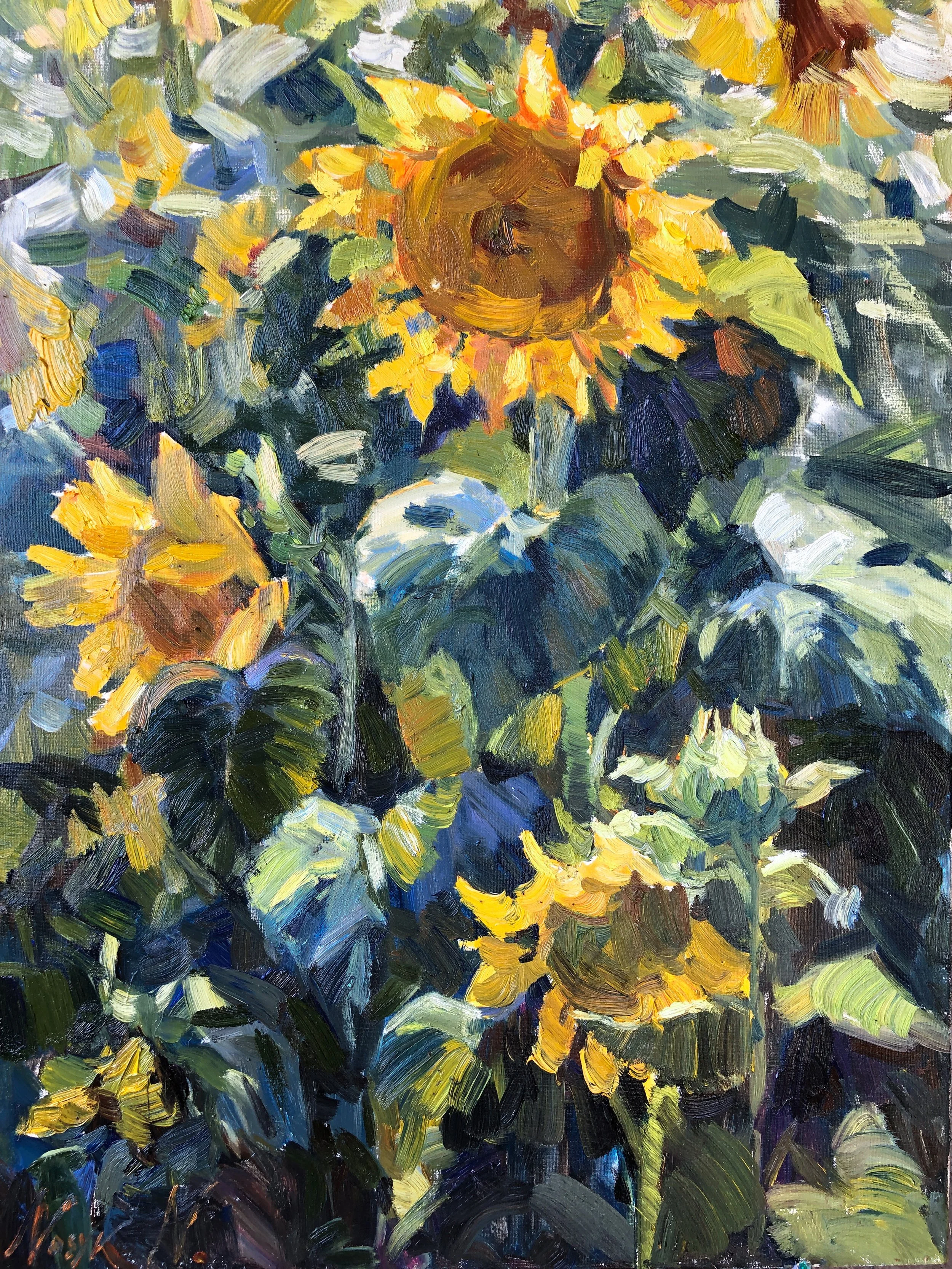 Sunflowers at afternoon 32x24 in.JPG