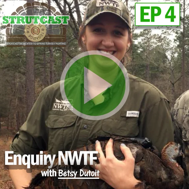 Episode 4 we talk to NWTF District Biologist for the state of Louisiana, Betsy Dutoit. A conversation about what's going on in the NWTF past, present, and future. We learn a lot about what a district biologist does day to day in their state as well as what going on past, present, and future in the NWTF across the country.