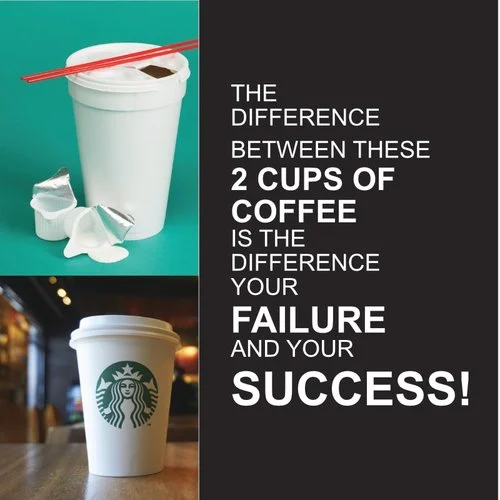 DON'T BE GAS STATION COFFEE, BE STARBUCK'S.