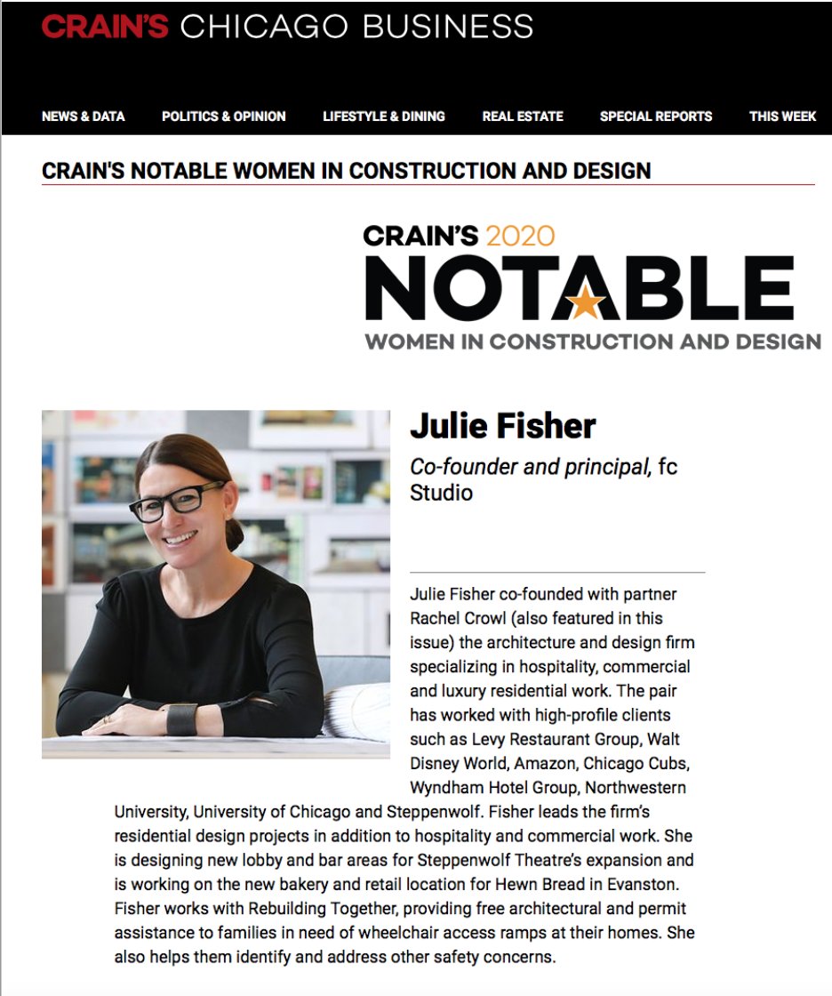 Julie Fisher Crain's Notable Women