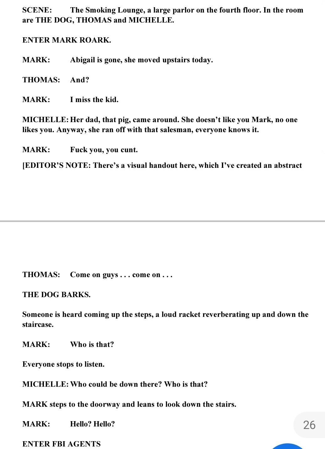 Transcript recovered by the agents…
