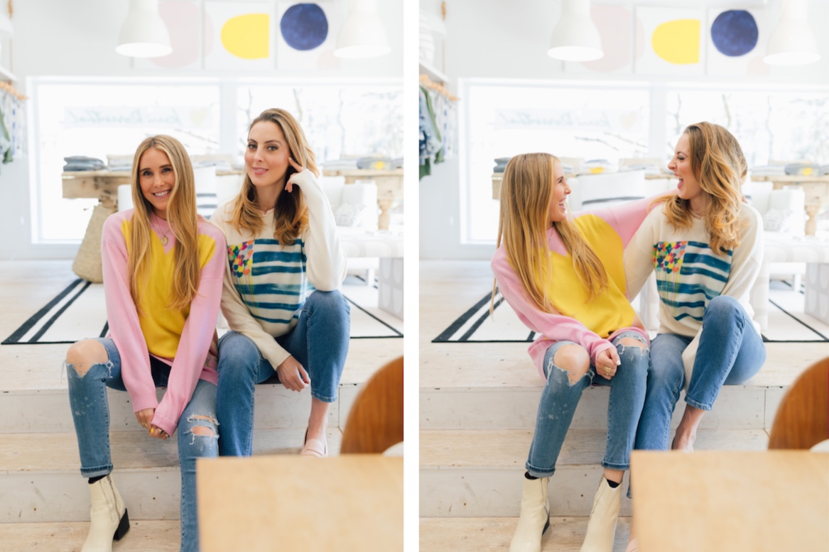Two of my favorite people! My eldest daughter, Ali Heitz and Eva in our comfy cashmeres .