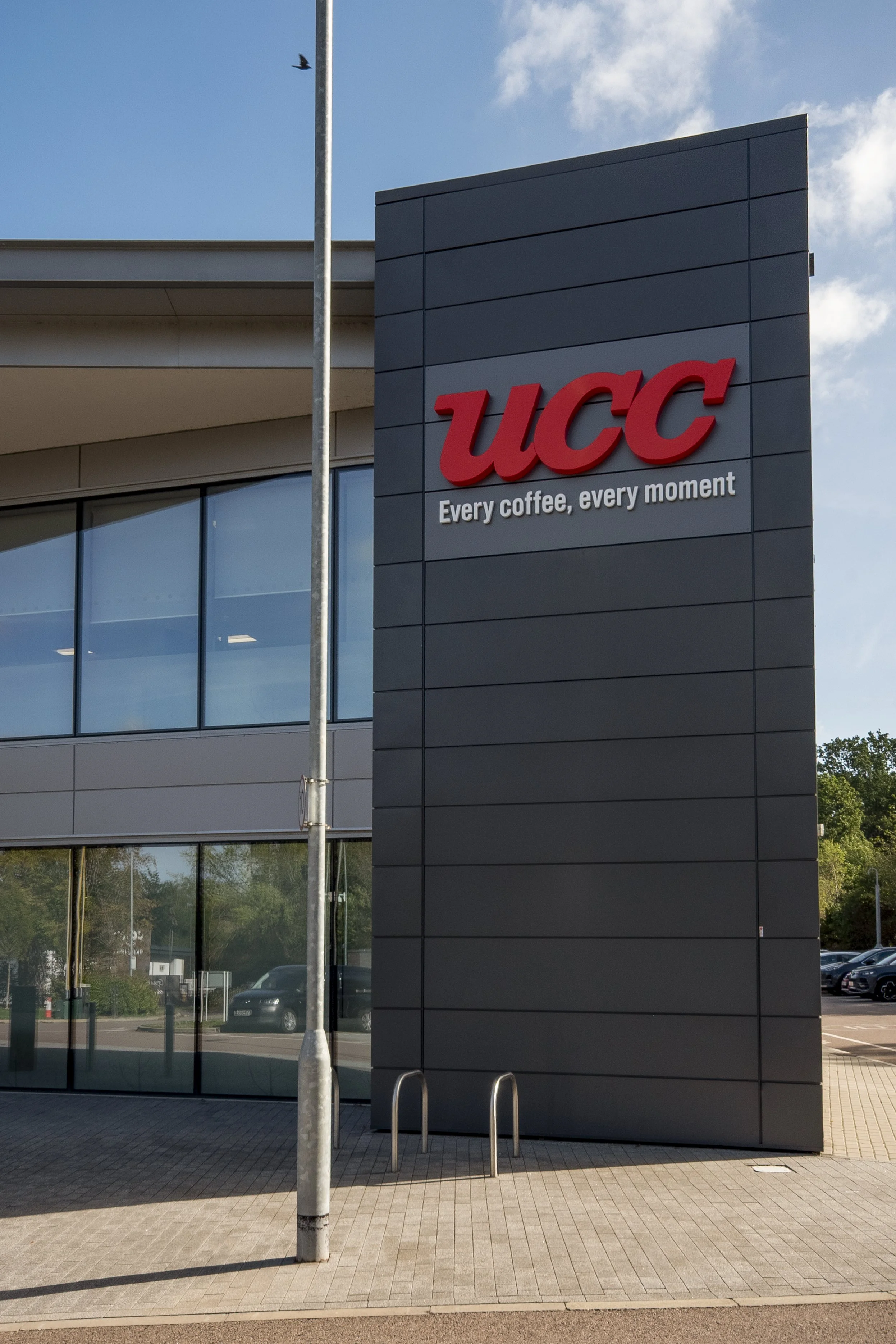 Refurbished factory, Exterior sign, photographed for exterior photography