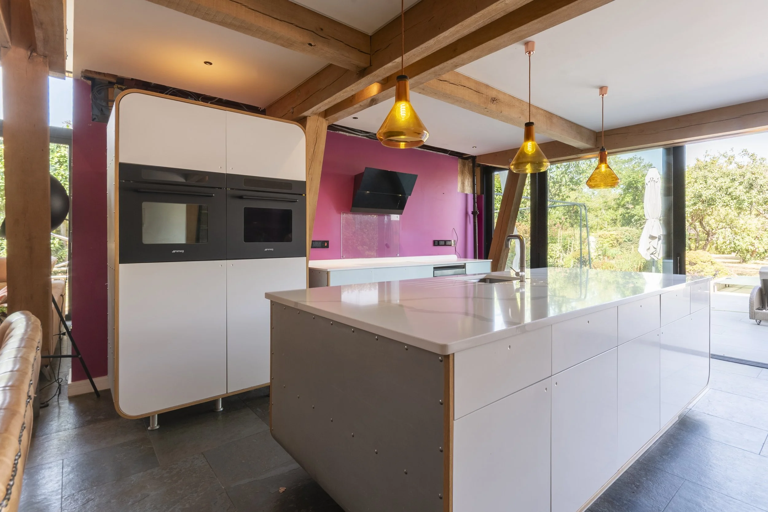 Interior property photography of a bespoke modern kitchen installation