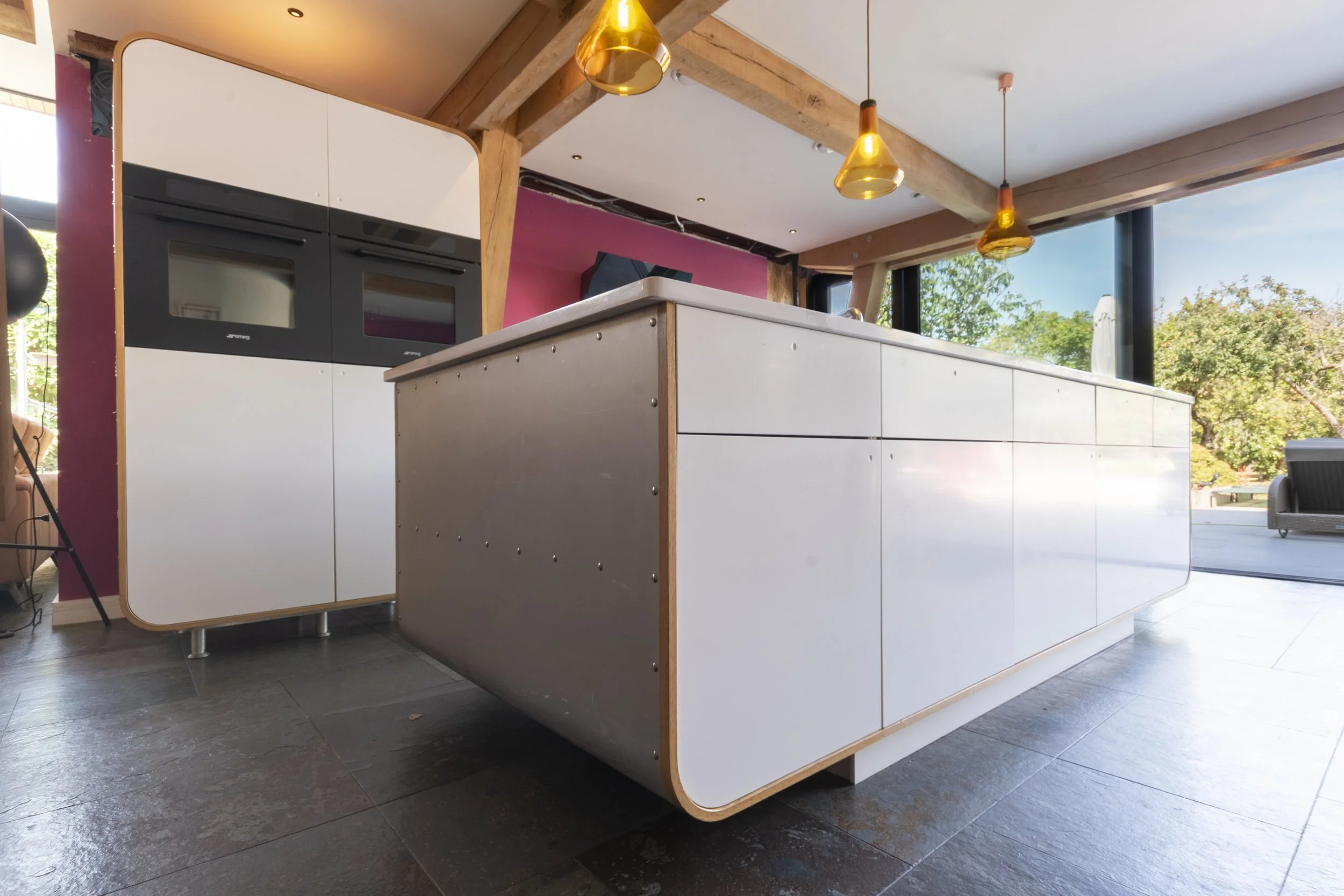Interior property photography of a bespoke modern kitchen installation