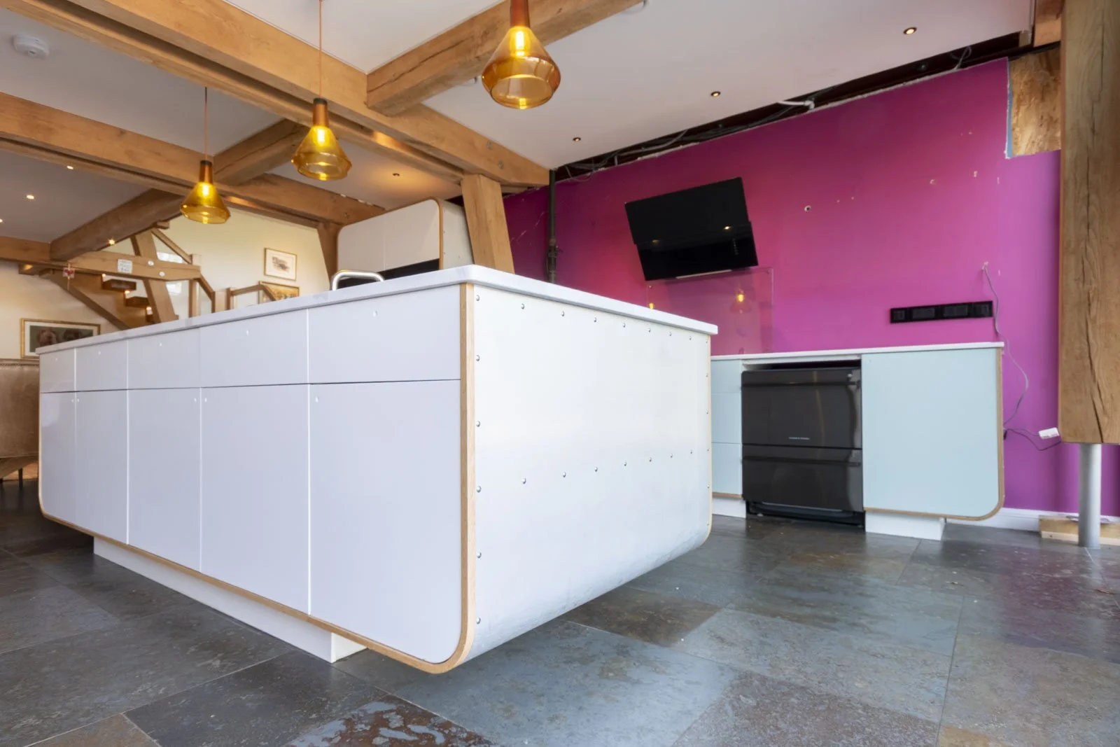 Interior property photography of a bespoke modern kitchen installation