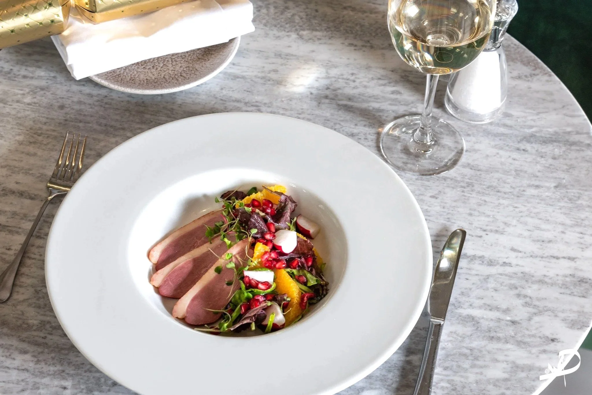 Styled restaurant menu photography in Northampton