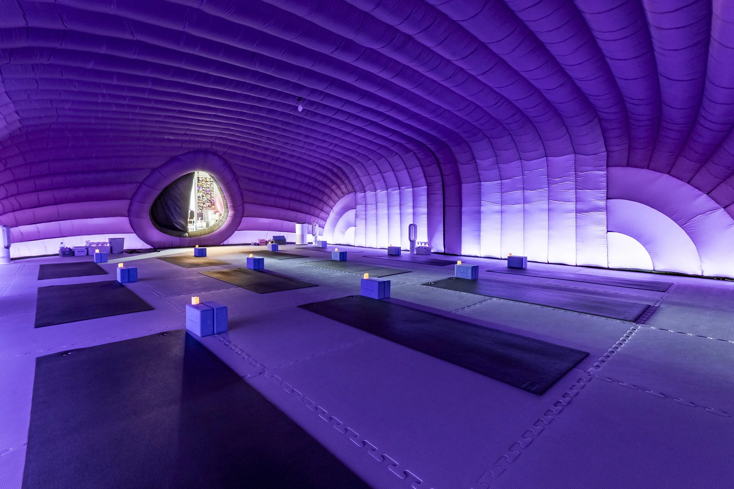 Interior commercial property photography of the Hot Pod Yoga studio in Daventry