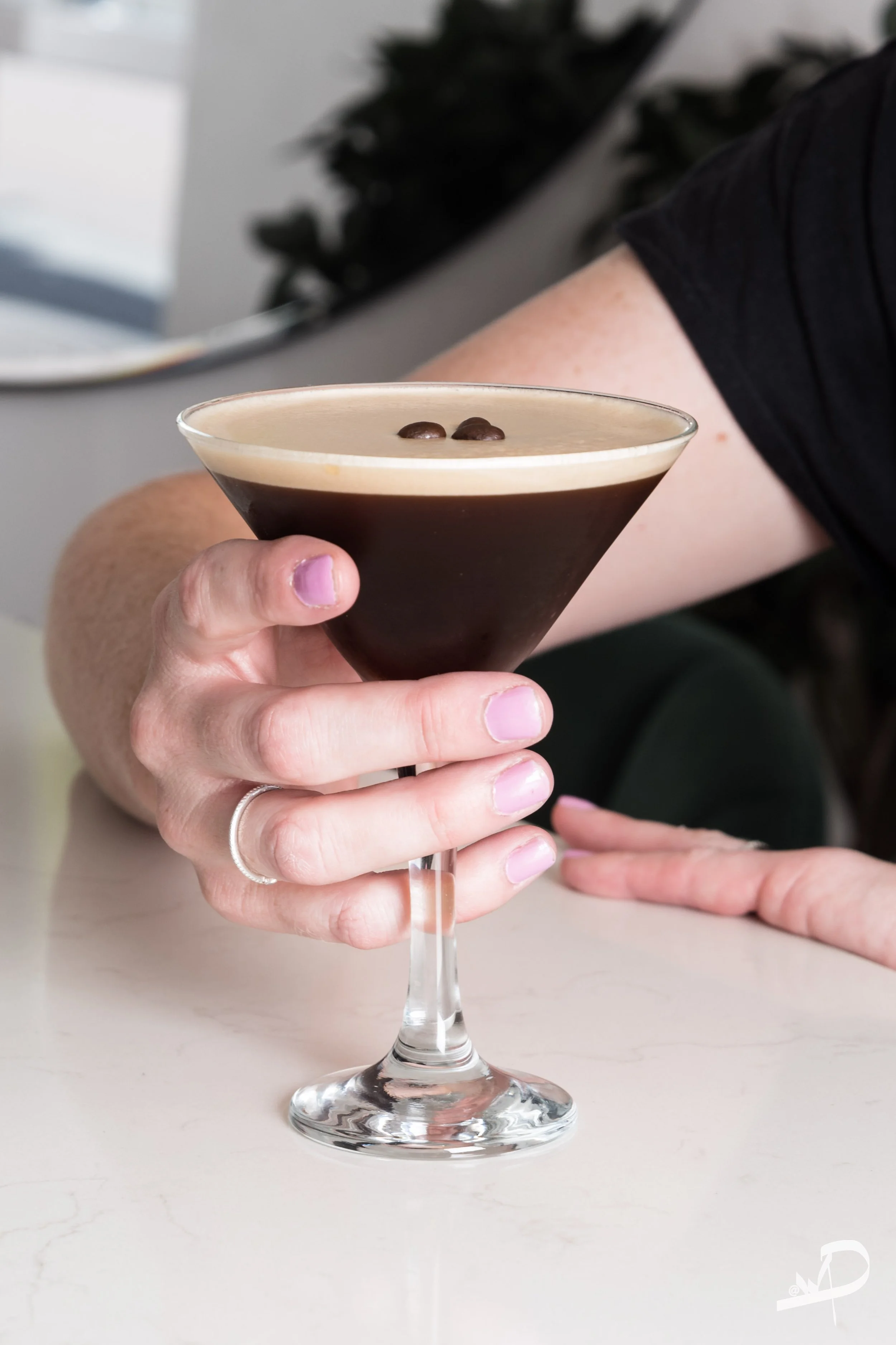 Styled restaurant drink photography in Northampton