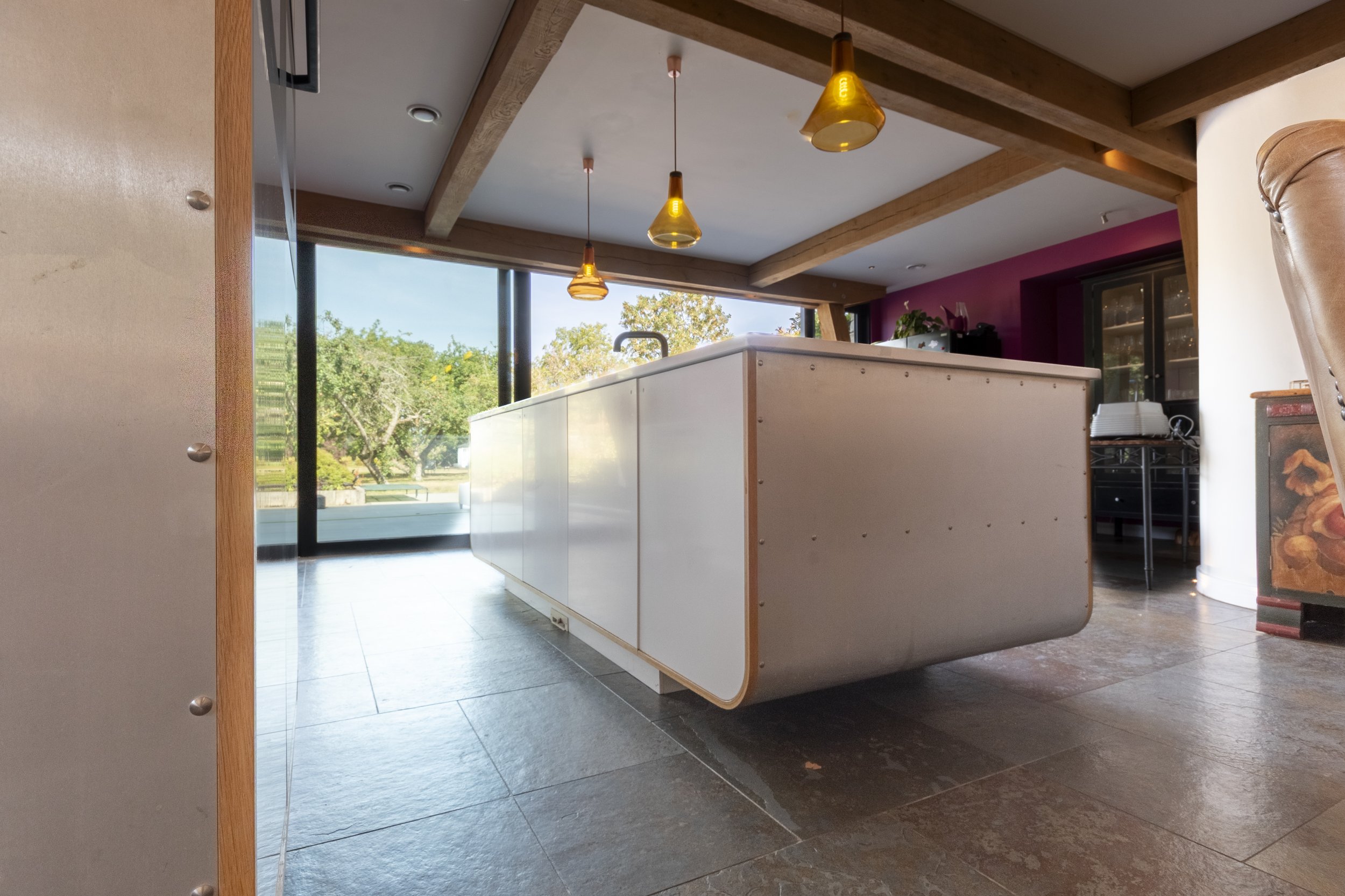 Interior property photography of a bespoke modern kitchen installation