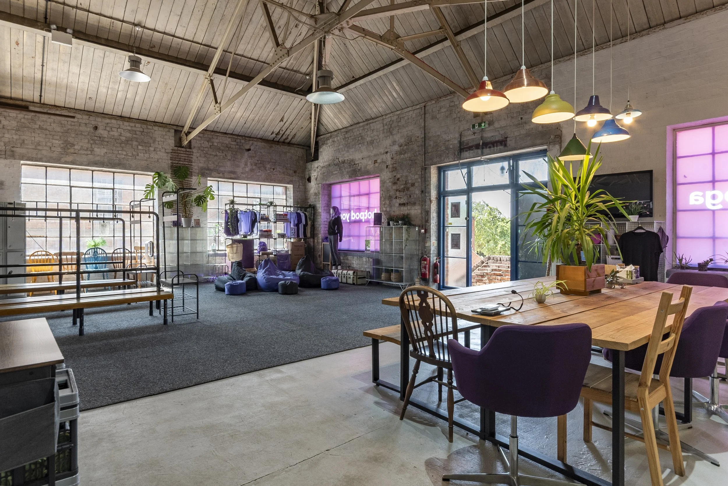Interior commercial property photography of the Hot Pod Yoga studio in Daventry