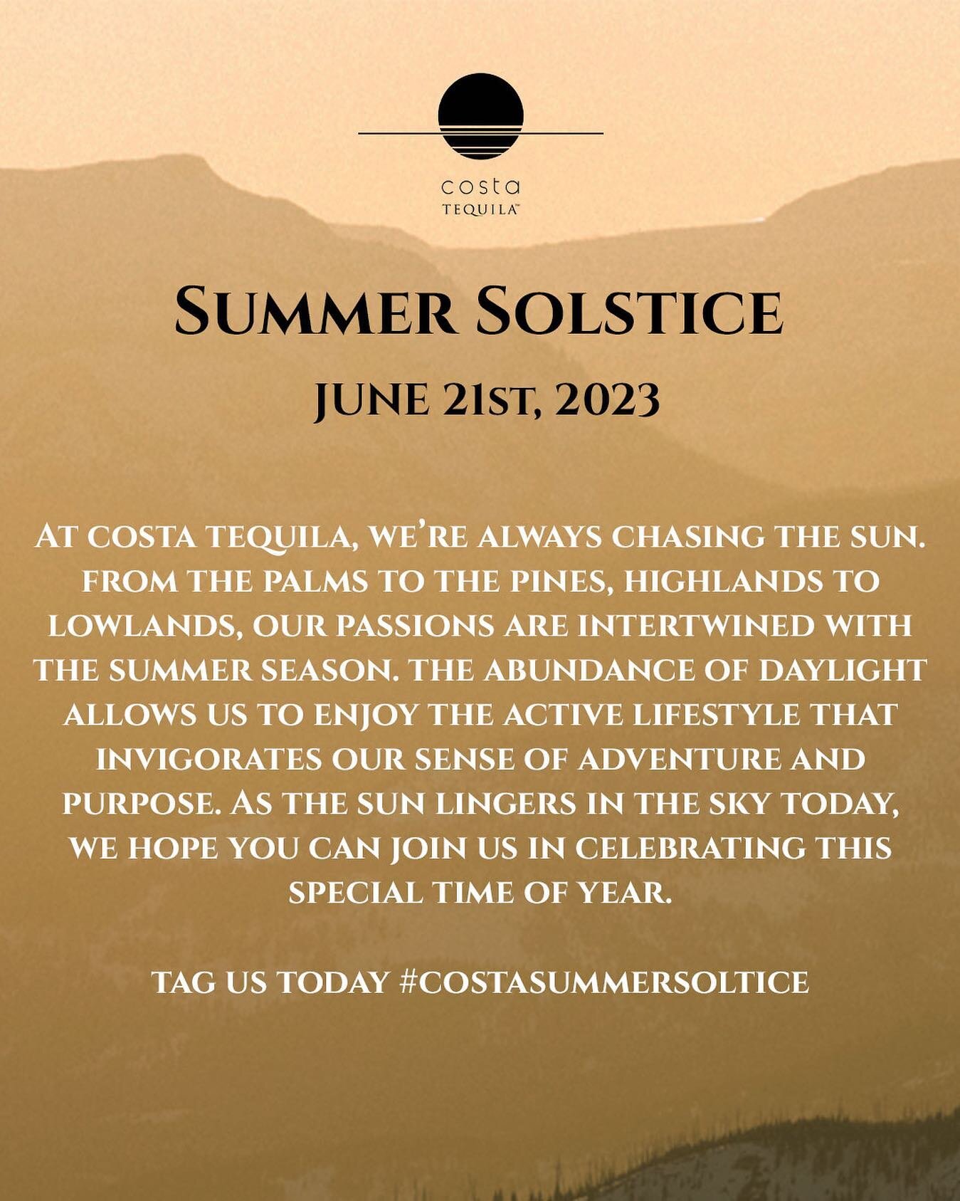 Join us in celebrating our favorite day of the year ☀️#costasummersolstice #costatequila