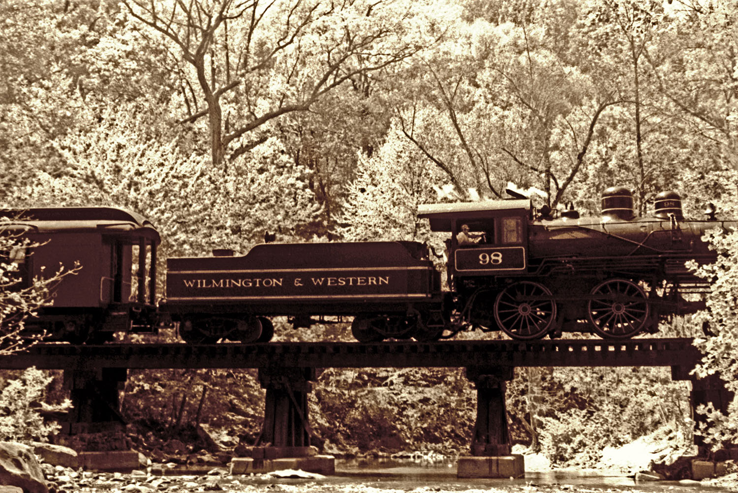 Wilmington_and_Western_Railroad_Steam_Train_Engine_Trestle_Delaware_Sepia.jpg