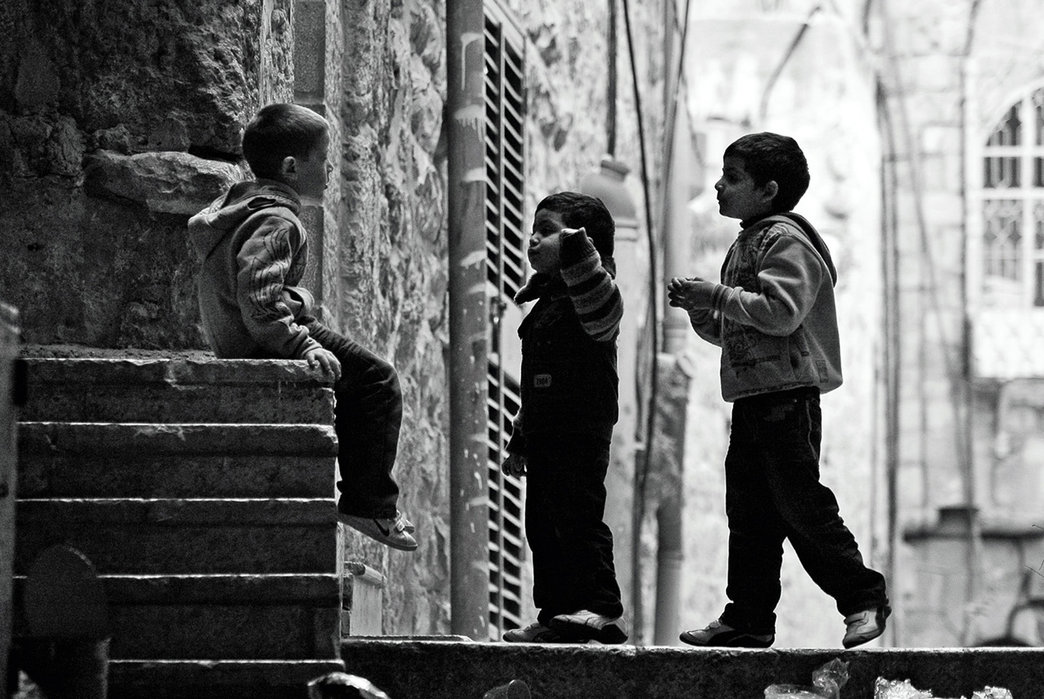 Boys_Playing_Jerusalem, Israel_Urban_Black-and-White.jpg