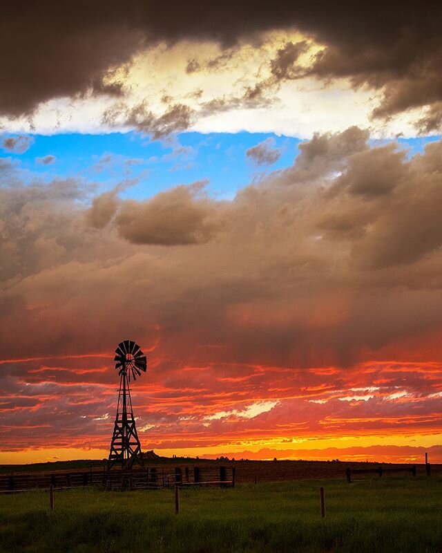 Happy Earth Day! This striking sunset was a fitting conclusion to a fruitful 2019 Great Plains storm photography trip. Leaving Billings, Montana, we opted for a scenic route to Denver, instead treading on long-forgotten half-paved, half-dirt roads th