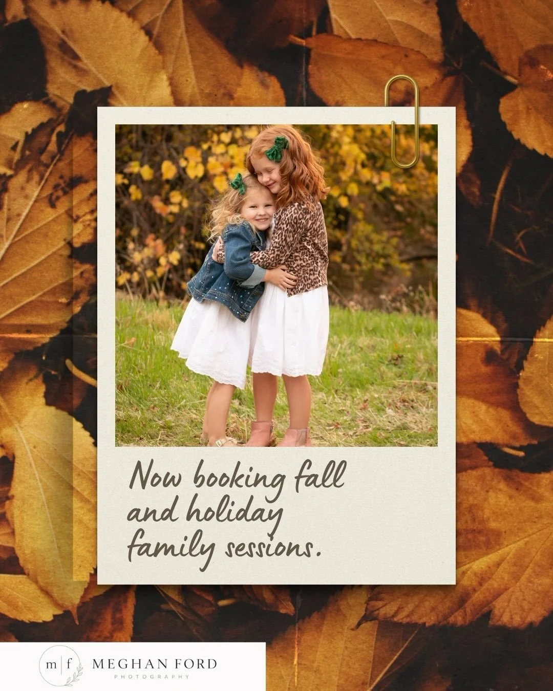 Come hang out with me for a fun and efficient family session October 24th-25th or November 14th-15th! Snacks and prizes for kids who make this an easy time on mom! ;)