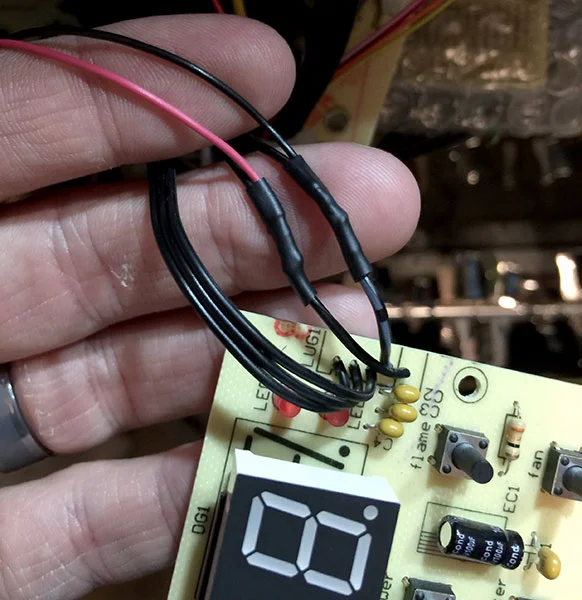 Tapping into the 5v supply on the front control panel.