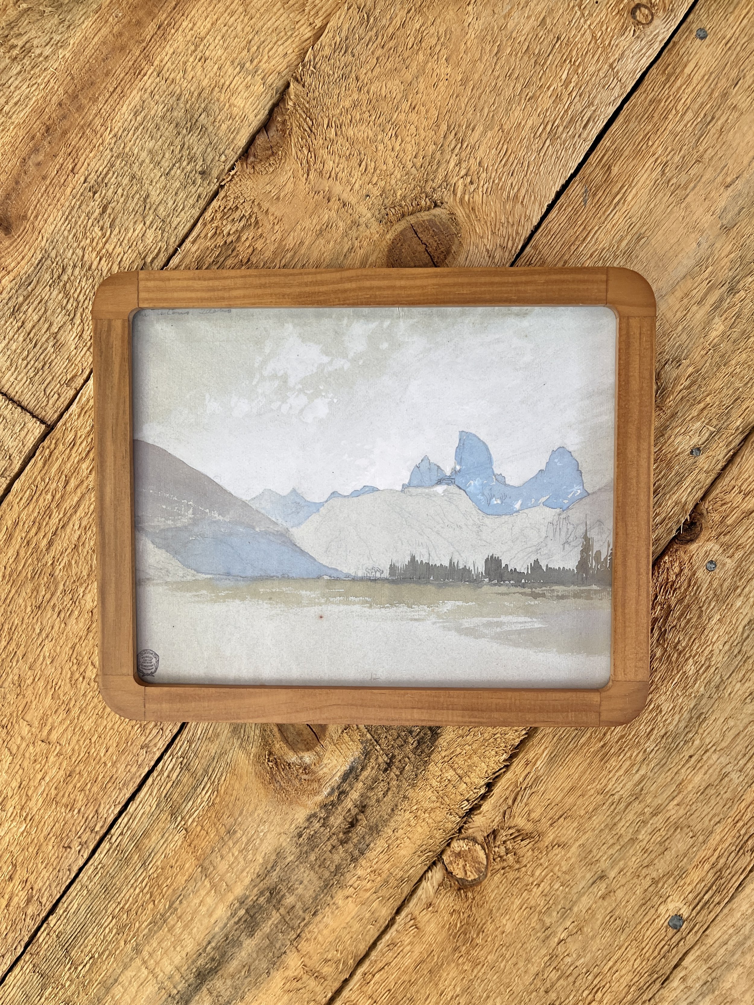1879 Tetons Drawing Print
