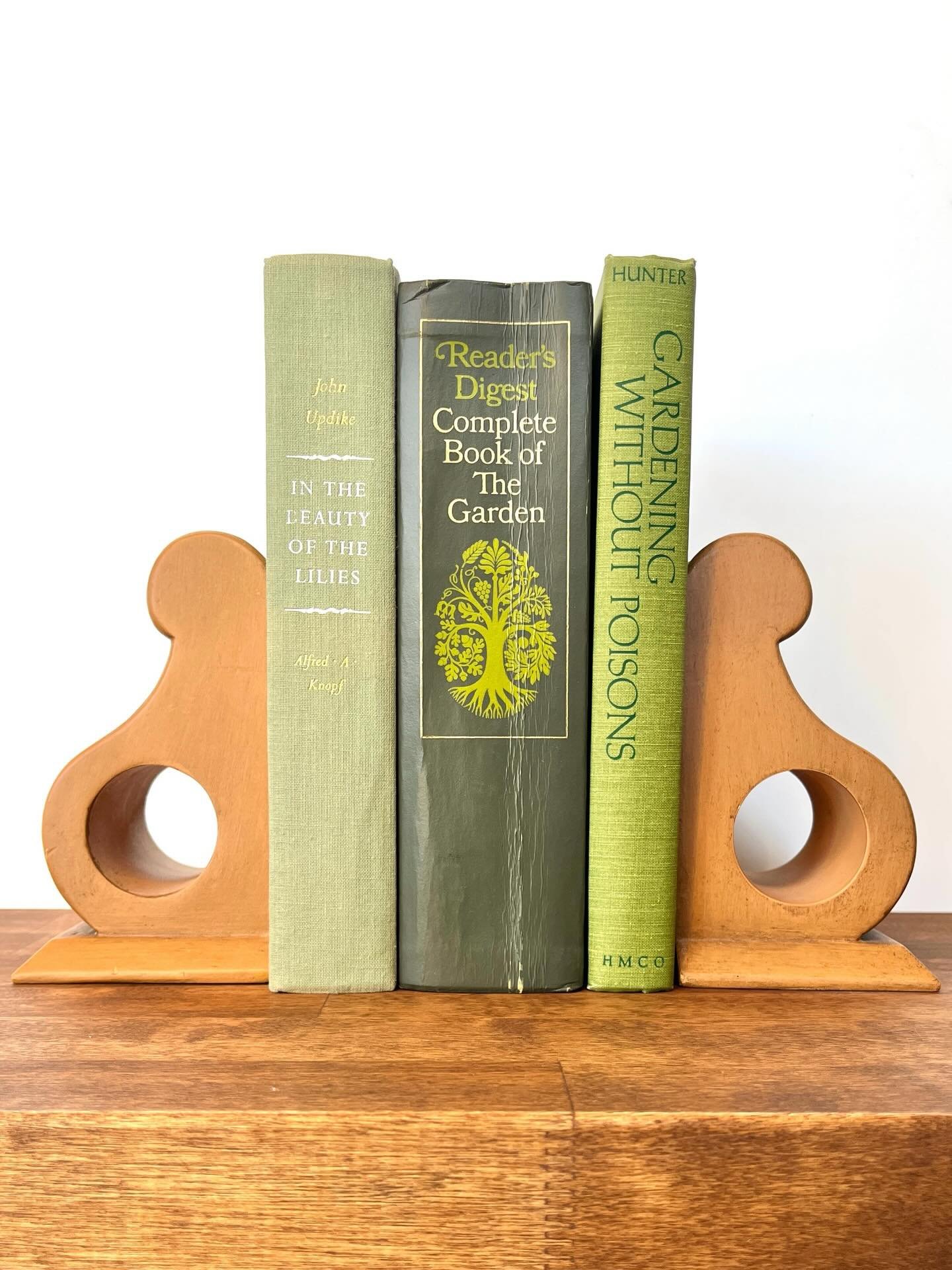 Garden greens book set and leafy corbel bookends.  Available in my online shop. Link in bio.
