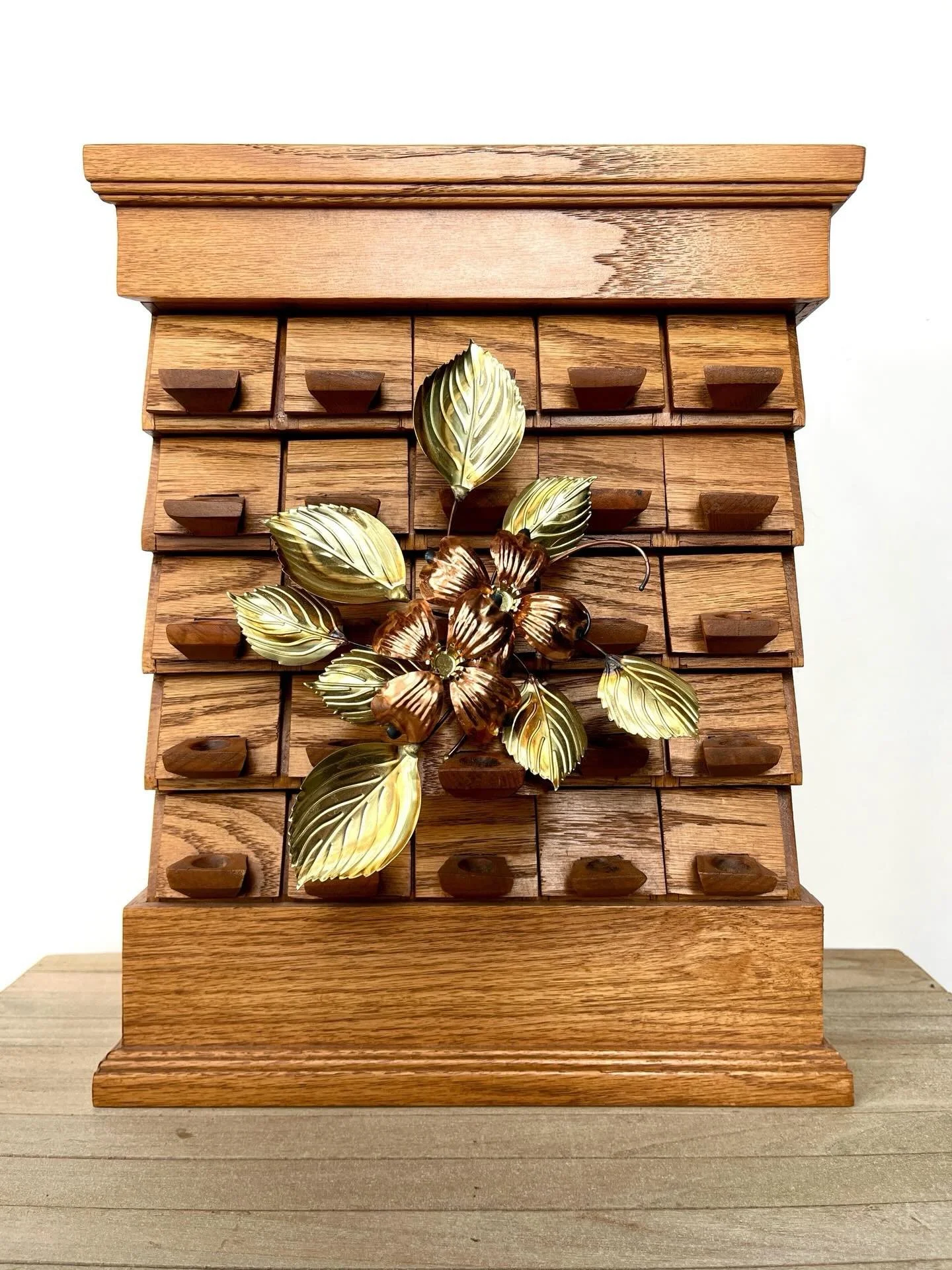 Vintage two-tone metal dogwoods and leaves. Available in my online shop. Link in bio.