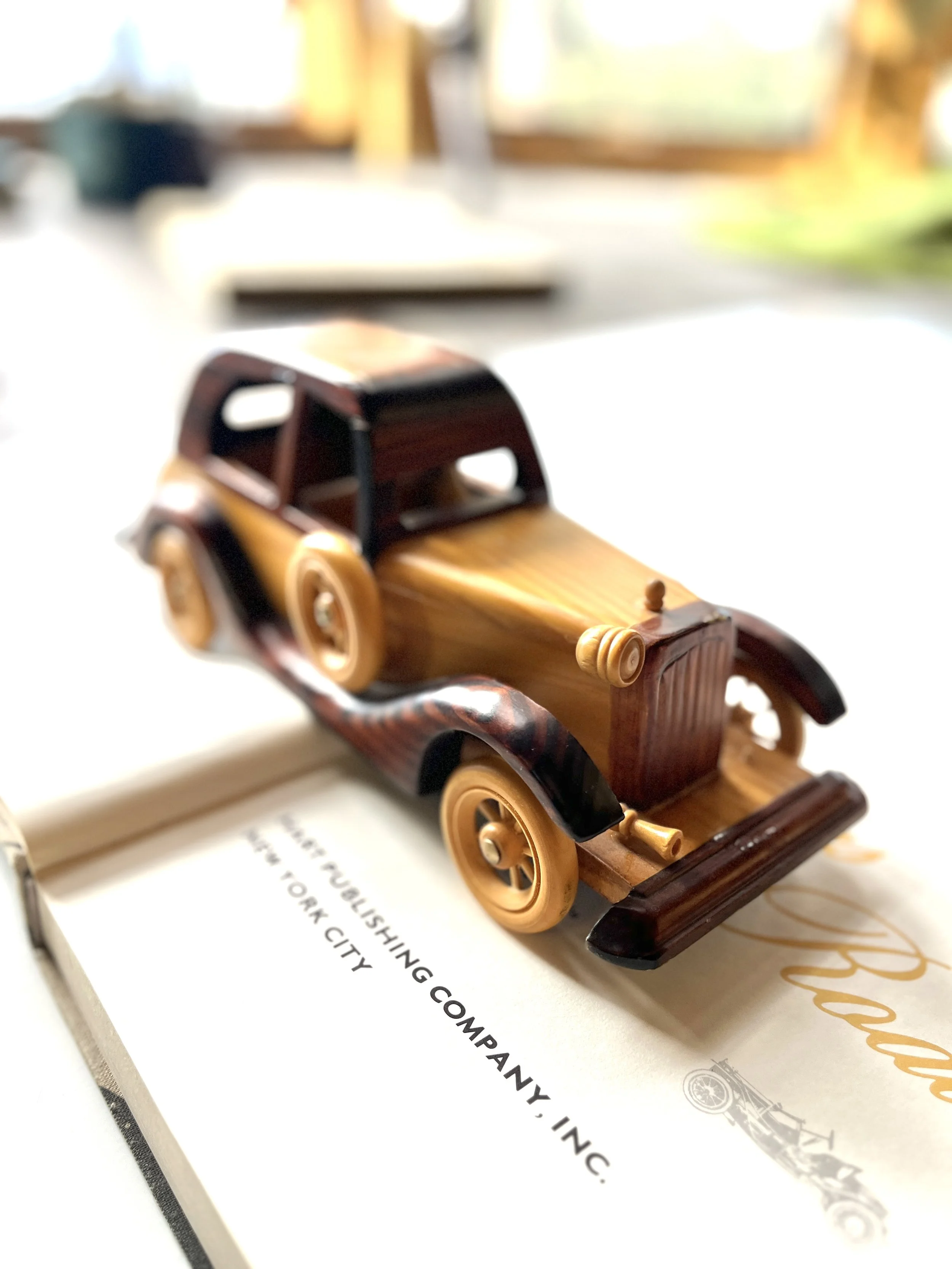 Vintage Wooden Display or Toy Car