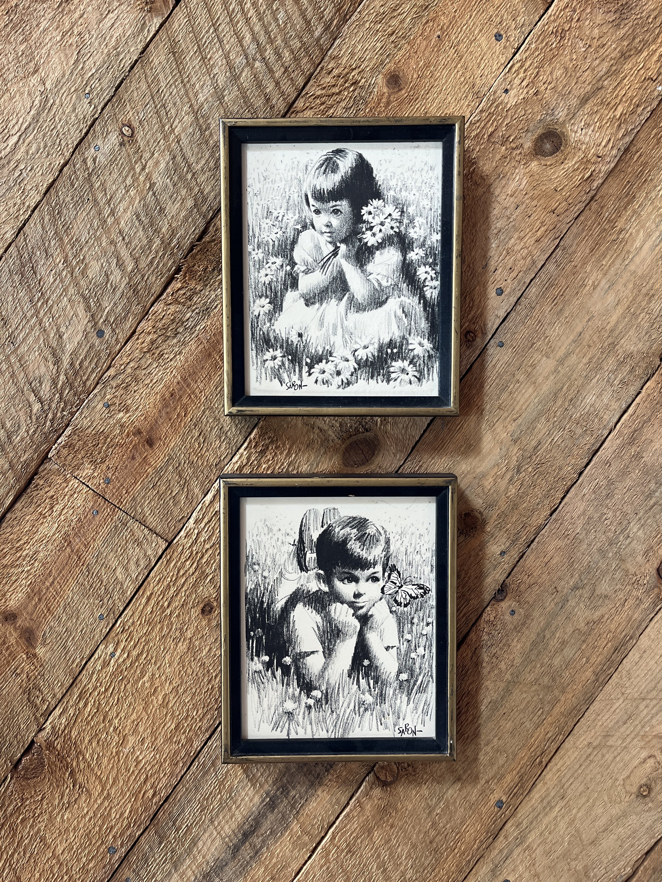 Vintage Saron Children Prints