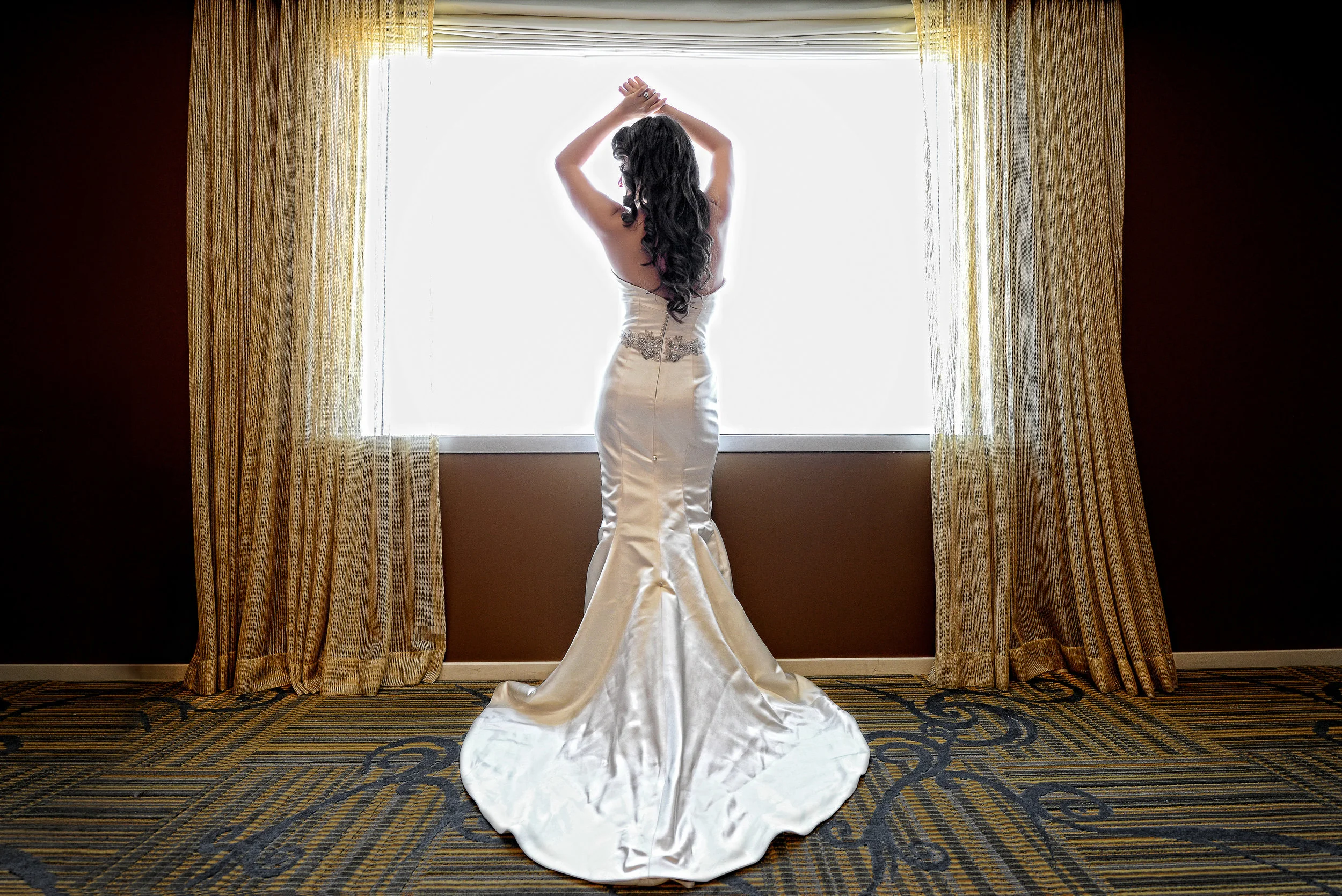 Bride Portrait At Jw Marriott In Los Angeles