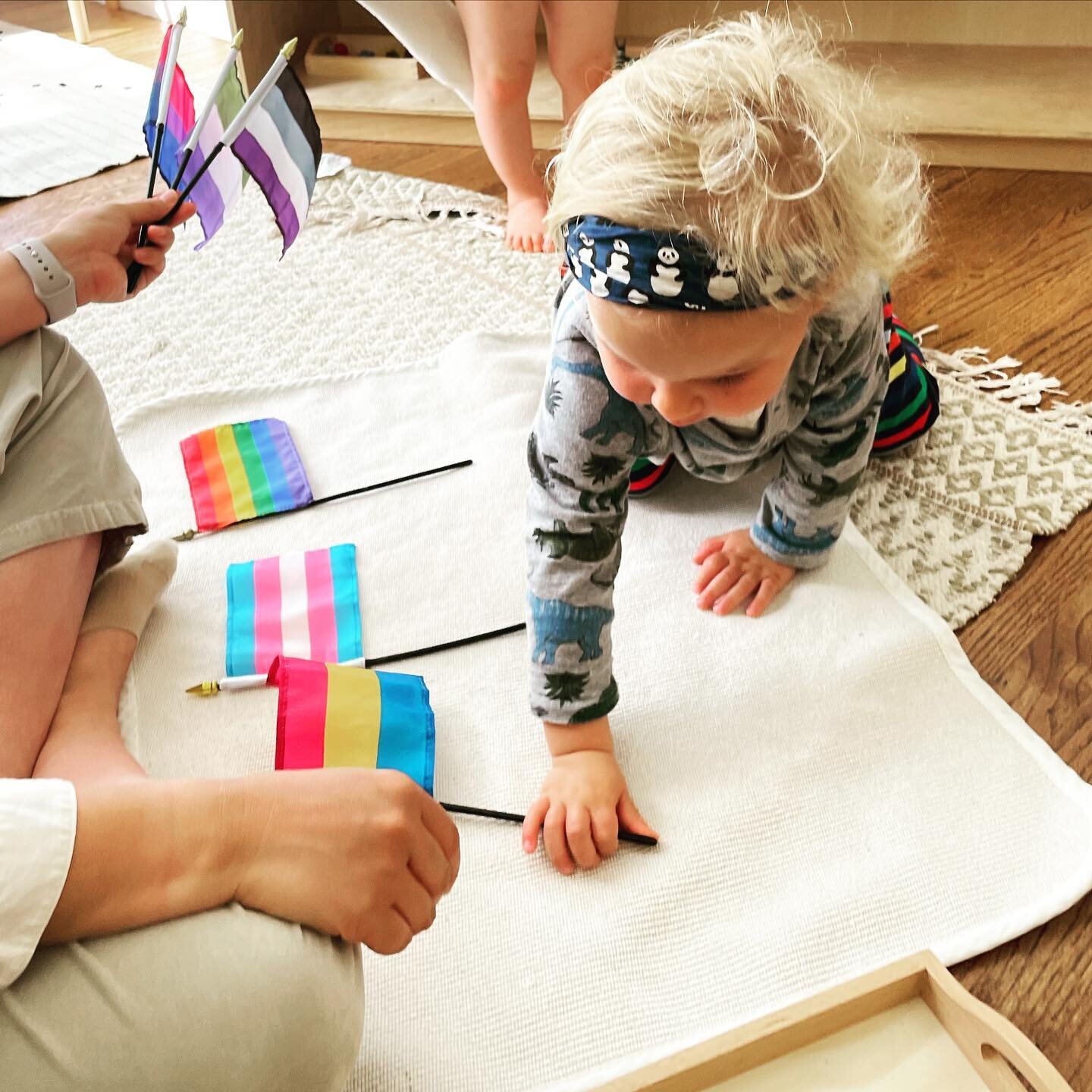 🌈 Happy Pride Month🌈
Our children have been learning about Pride Flags. How many do you know?

#montessoriathome #montessoritoddler #montessorisf #montessoriwork #montessoripracticallife #おうちモンテ #モンテッソーリ #モンテッソーリのお部屋づくり #モンテッソーリお仕事 #モンテッソーリの子育て #am