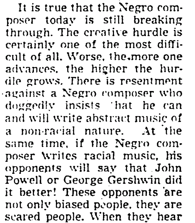 “Fifty Years of Progress in Music,” Pittsburgh Courier, 11 Nov. 1950