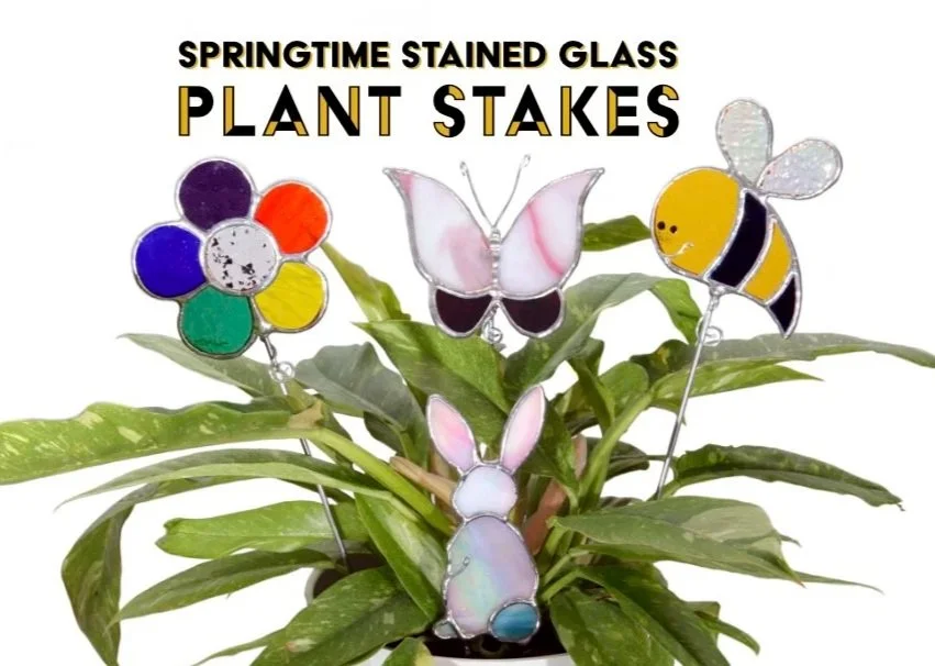 Springtime Stained Glass Plant Stakes