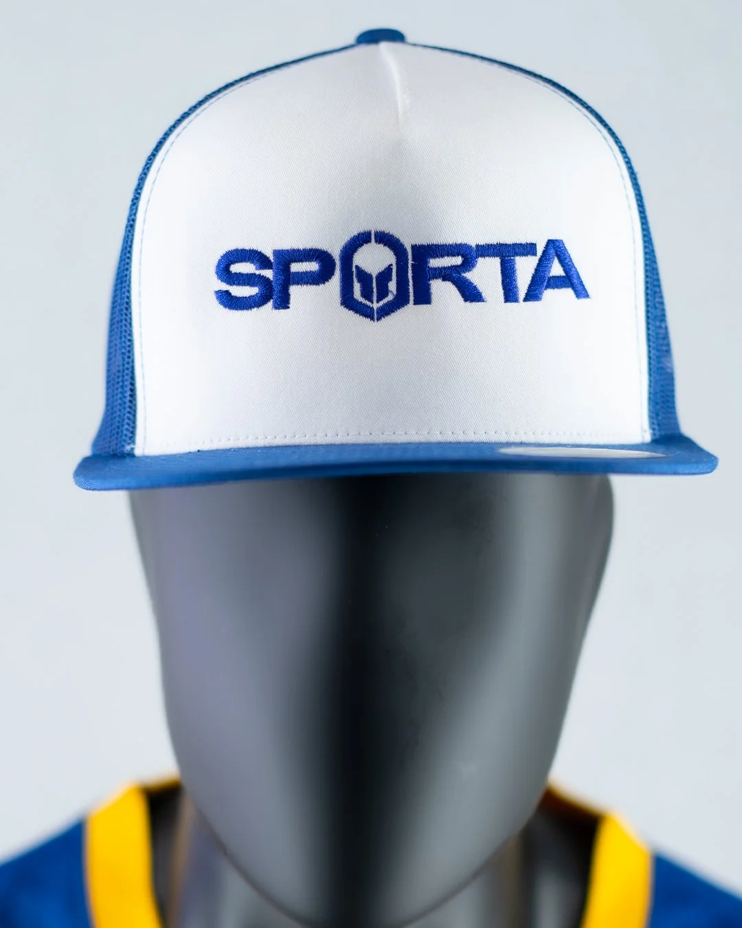 Sparta Classic Trucker Hat (White & Blue)