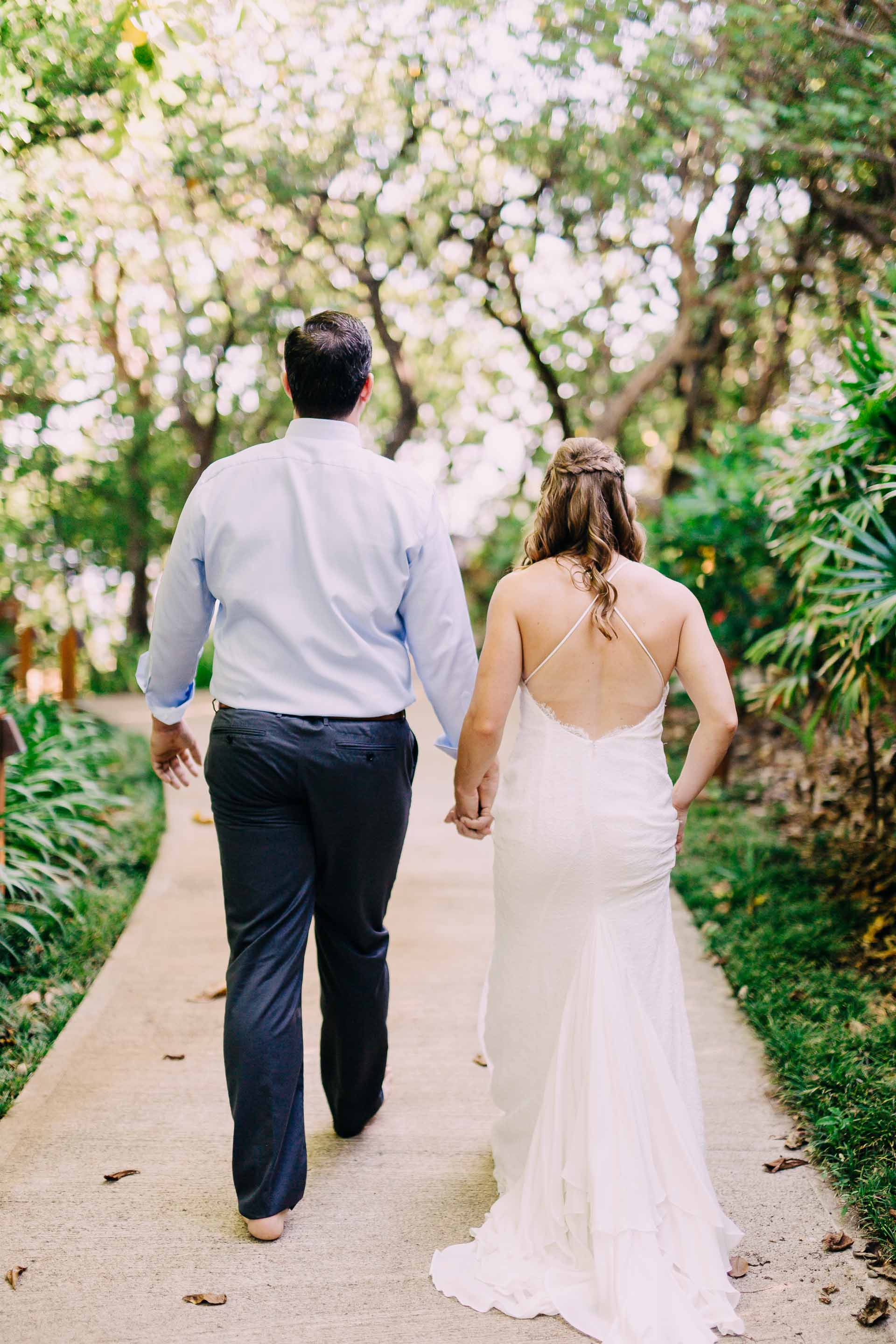 Couple hand in hand ready to get married in Fiji.