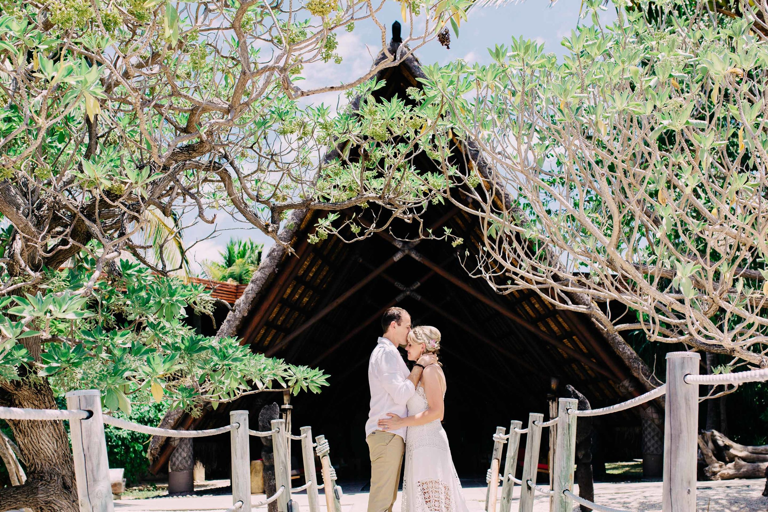 the couple in front of the Lobby bure