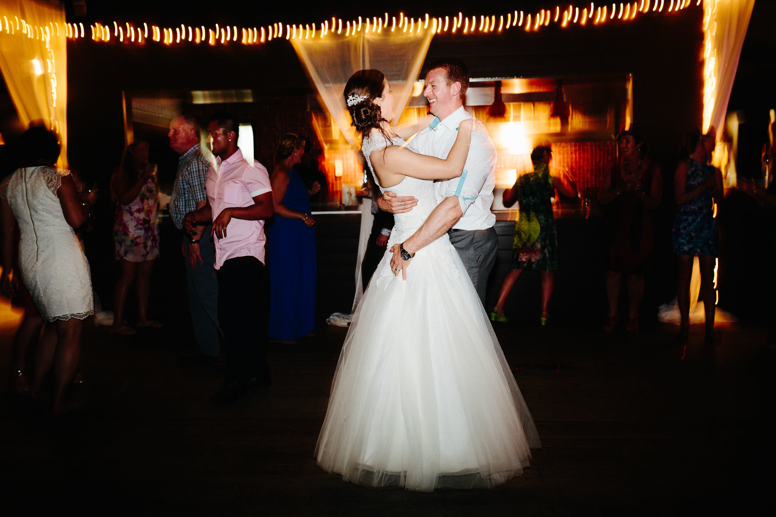 the couple dancing