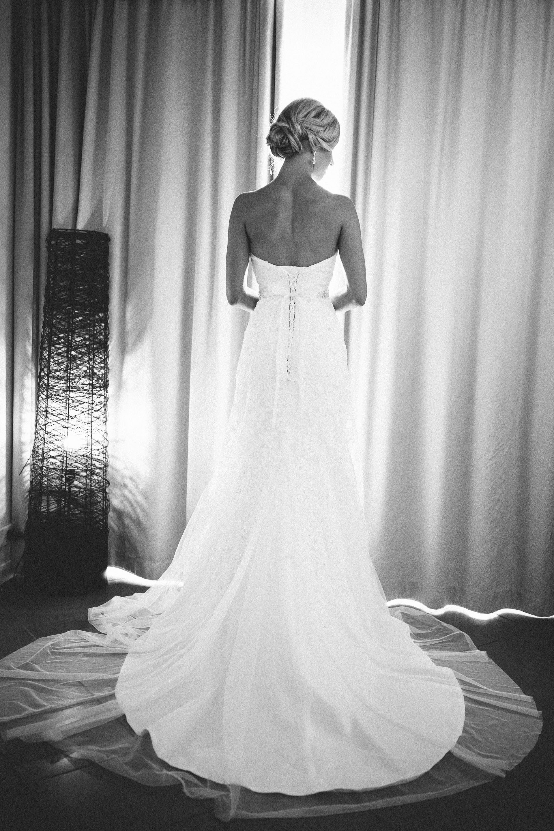 back of wedding dress