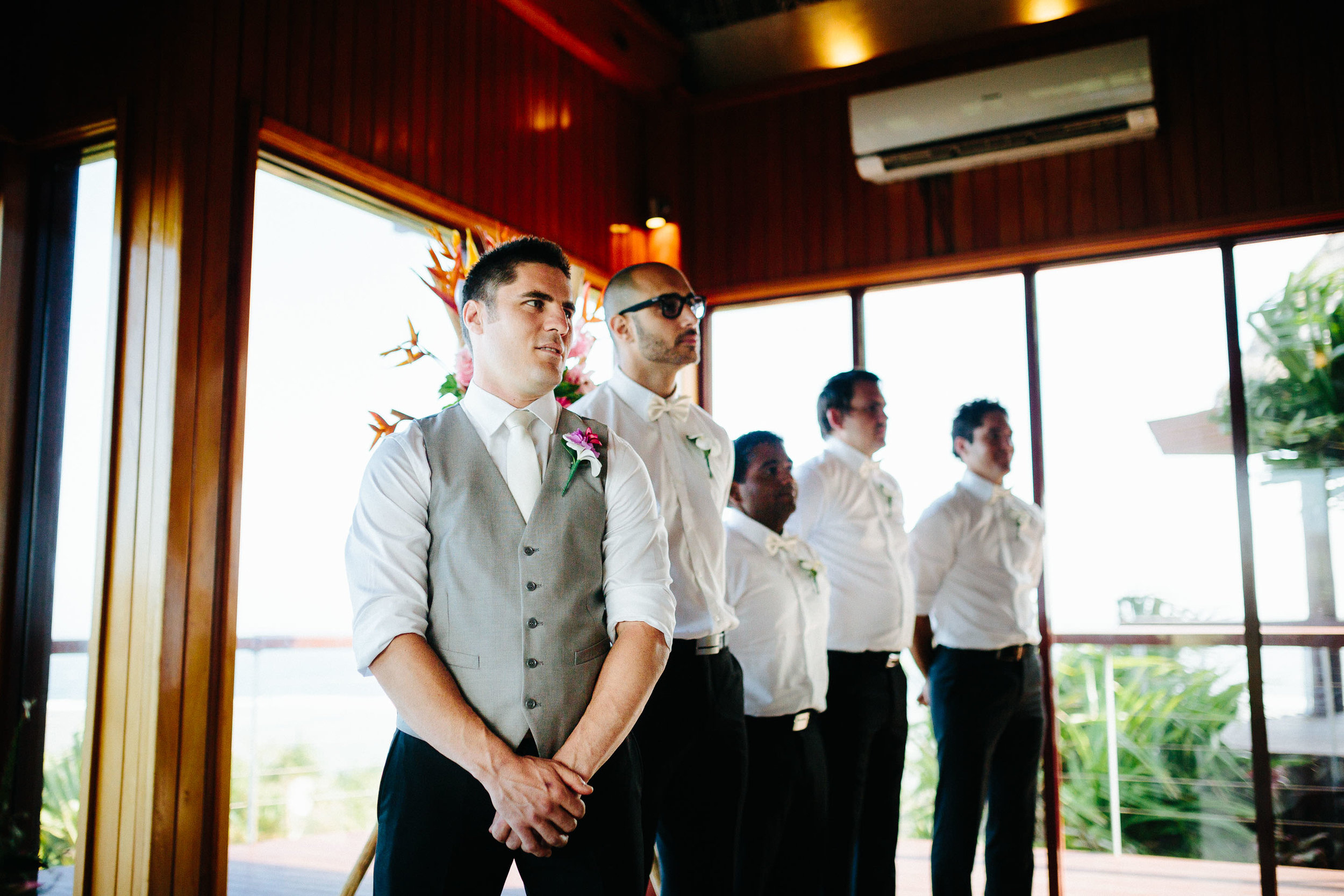 groom waiting for bride